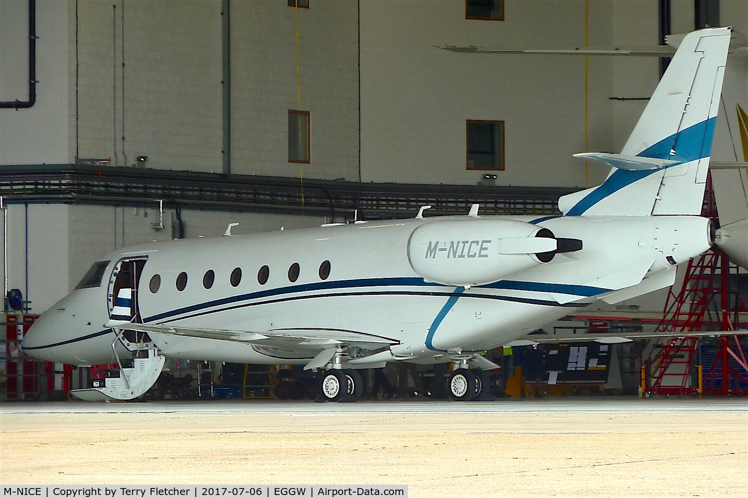 M-NICE, Israel Aerospace Industries Gulfstream 200 C/N 246, At London- Luton airport