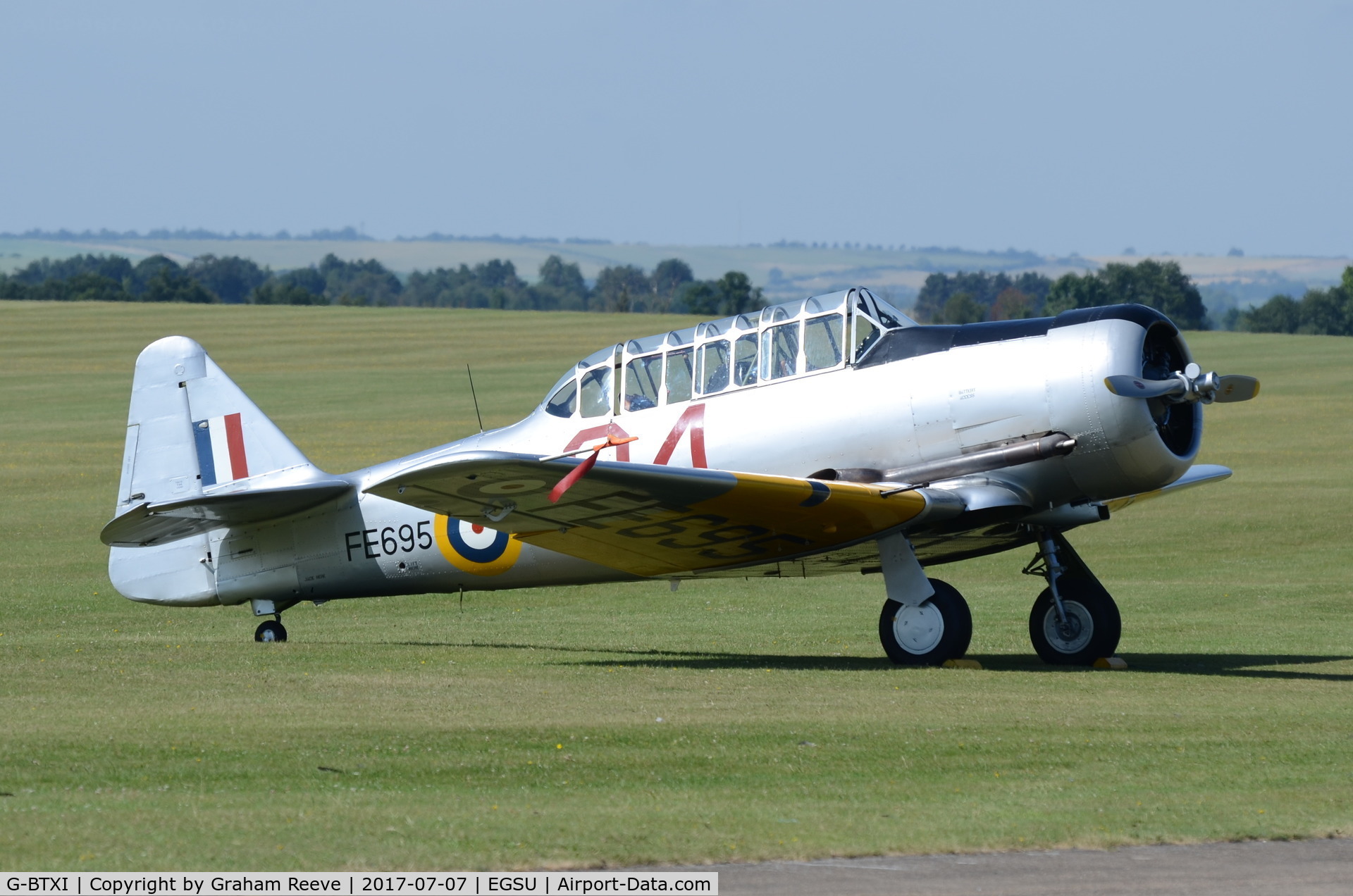 G-BTXI, 1942 Noorduyn AT-16 Harvard IIB C/N 14-429, Parked at Duxford.