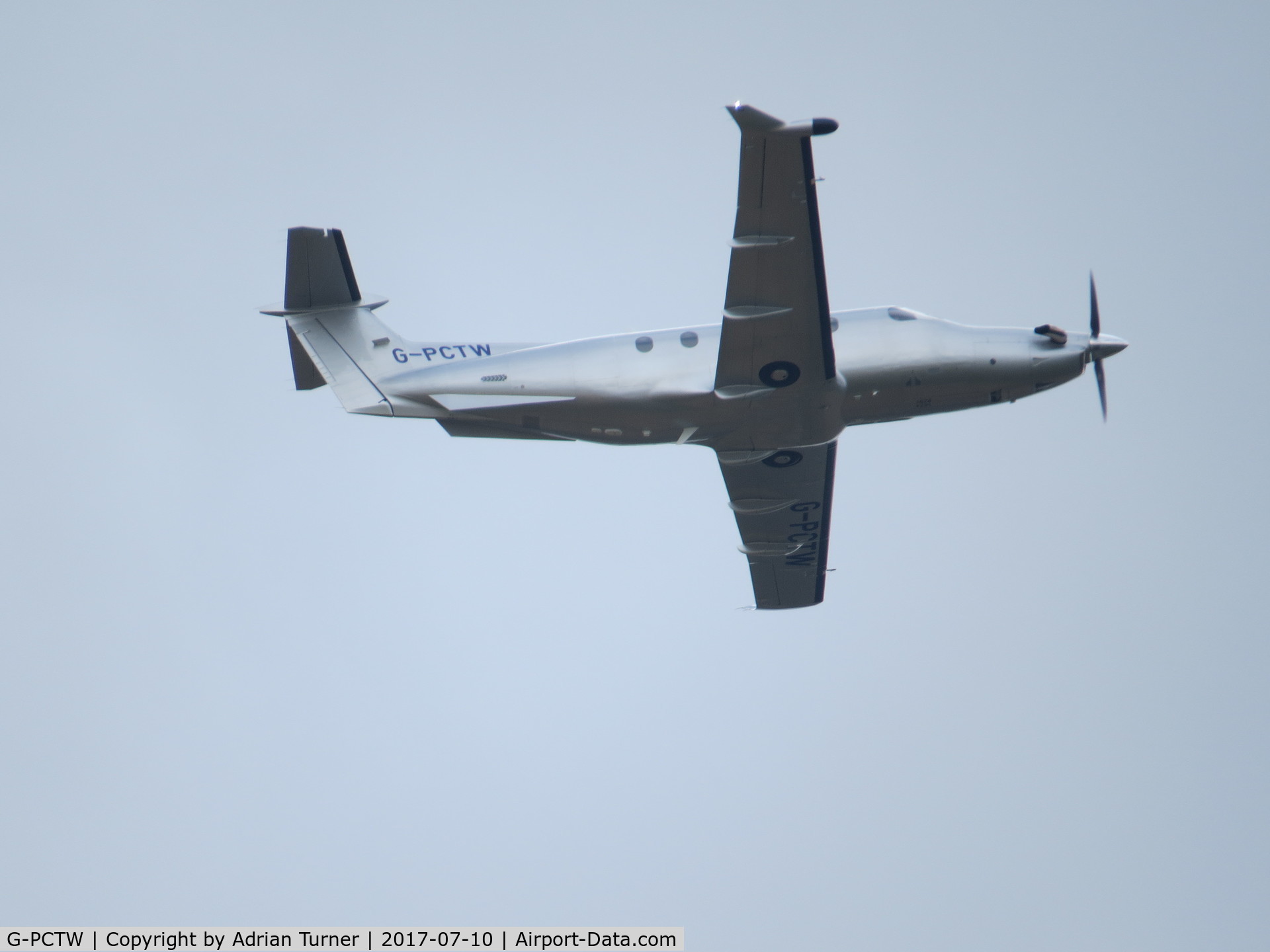 G-PCTW, 2016 Pilatus PC-12/47E C/N 1674, Over the Goring Gap, after take off from RAF Benson