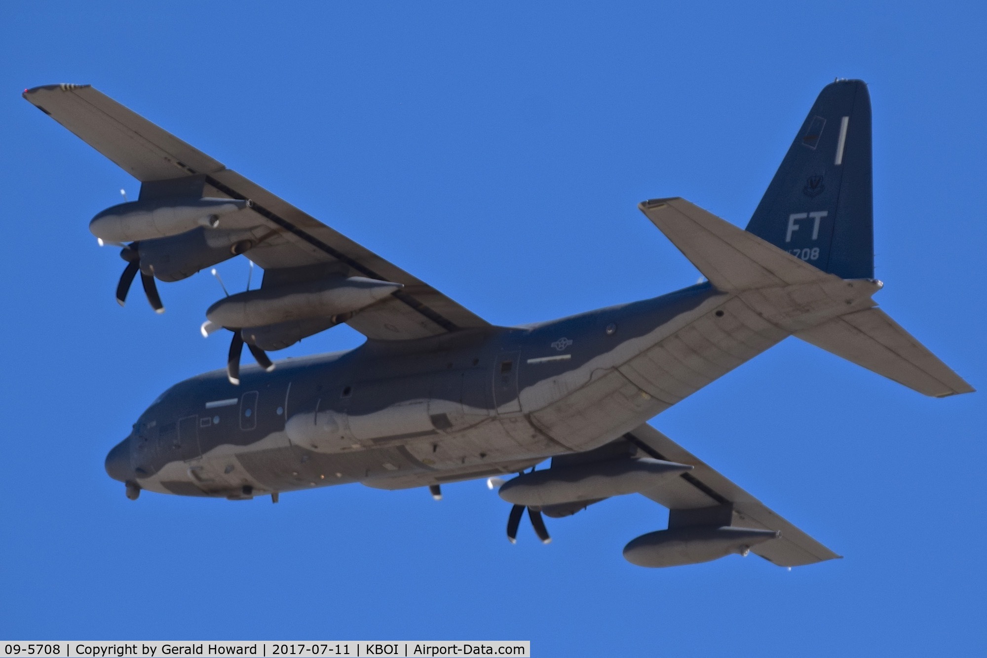 09-5708, Lockheed Martin HC-130J Combat King II Hercules C/N 382-5708, Departing BOI. 73rd Special OPS Sq., Cannon AFB, NM.