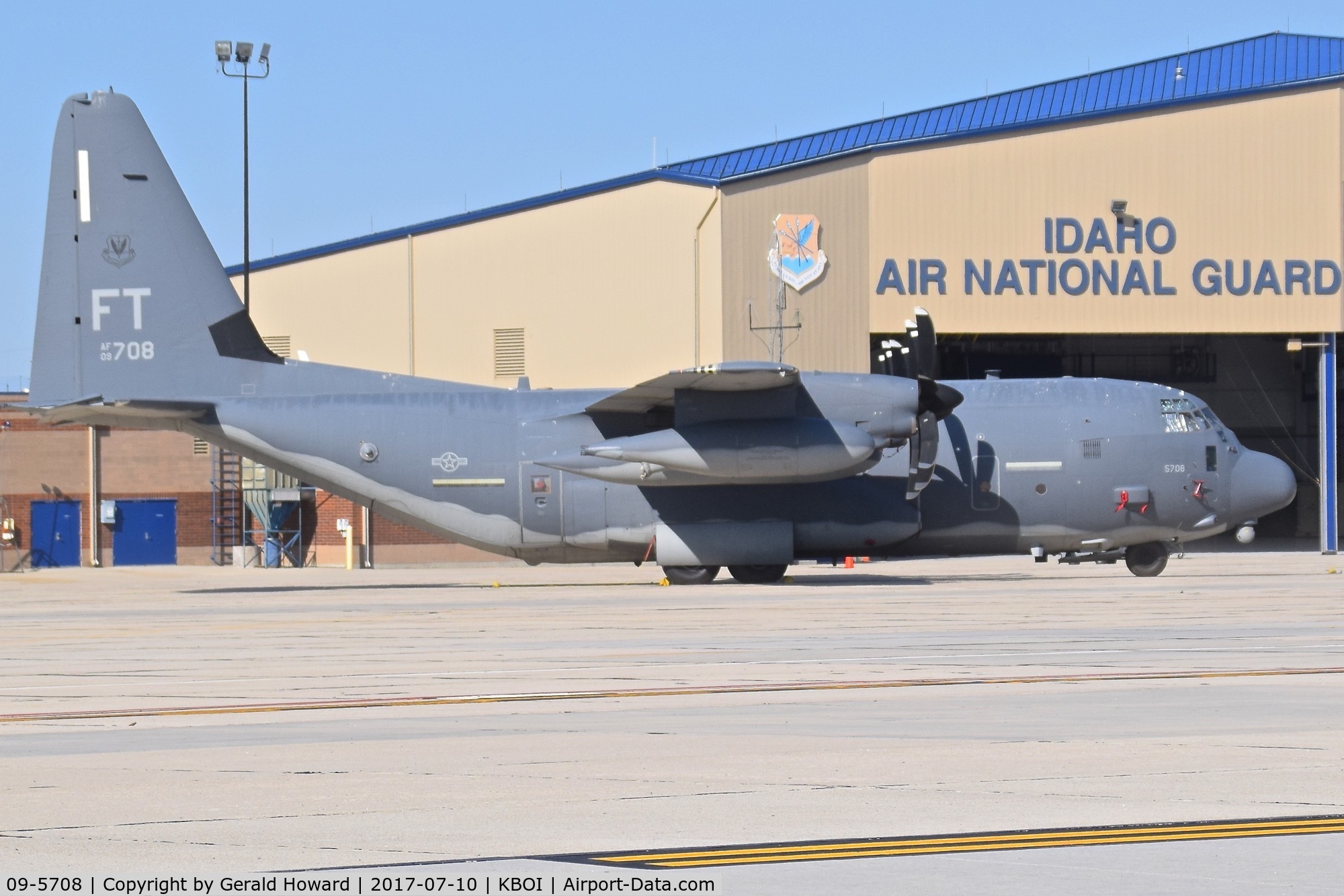 09-5708, Lockheed Martin HC-130J Combat King II Hercules C/N 382-5708, Parked on the Idaho ANG ramp.  73rd Special OPS Sq., Cannon AFB, NM.