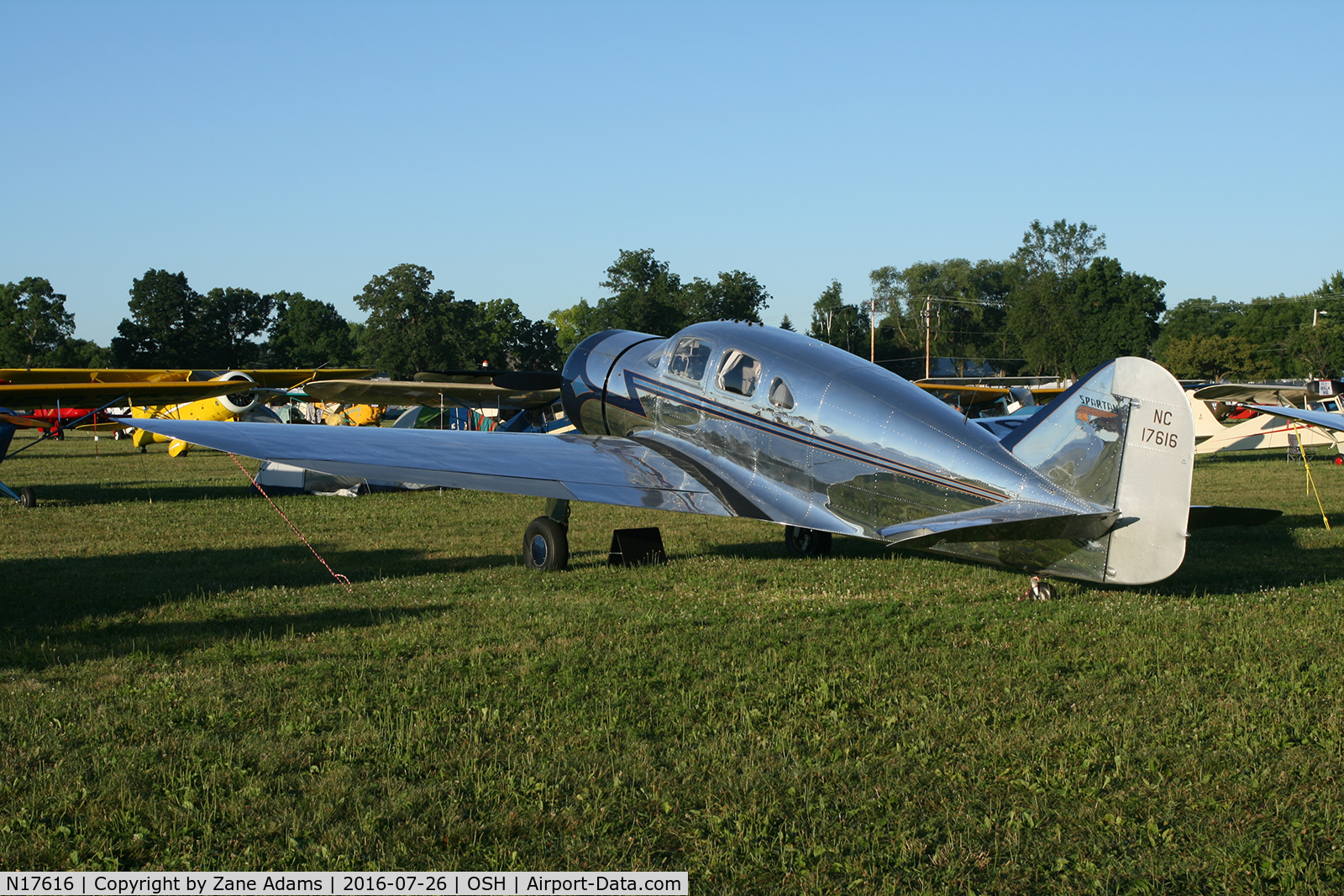 N17616, 1938 Spartan 7W Executive C/N 15, At the 2016 EAA AirVenture - Oshkosh, Wisconsin
