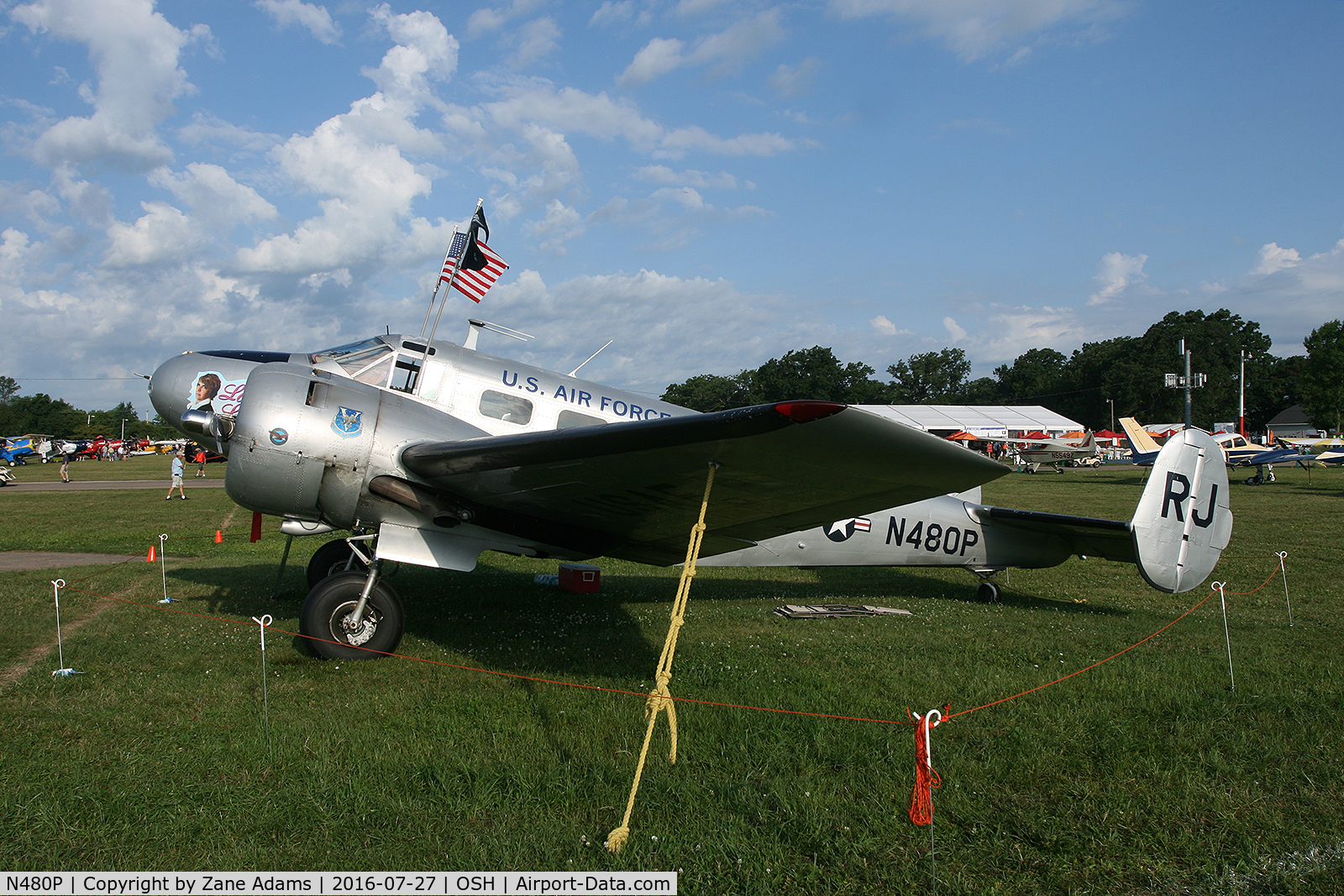 N480P, 1952 Beech C-45H Expeditor C/N AF-815 (52-10885), At the 2016 EAA AirVenture - Oshkosh, Wisconsin