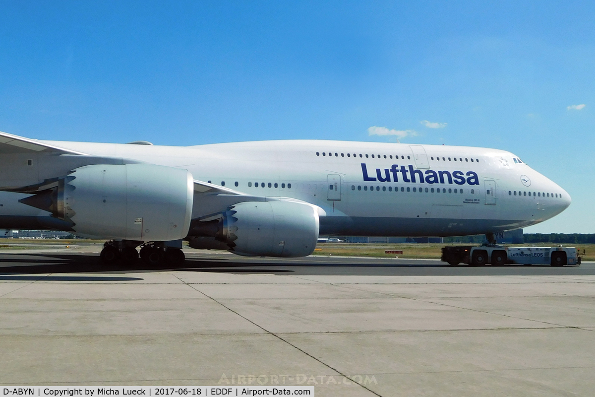 D-ABYN, 2014 Boeing 747-830 C/N 37838, At Frankfurt