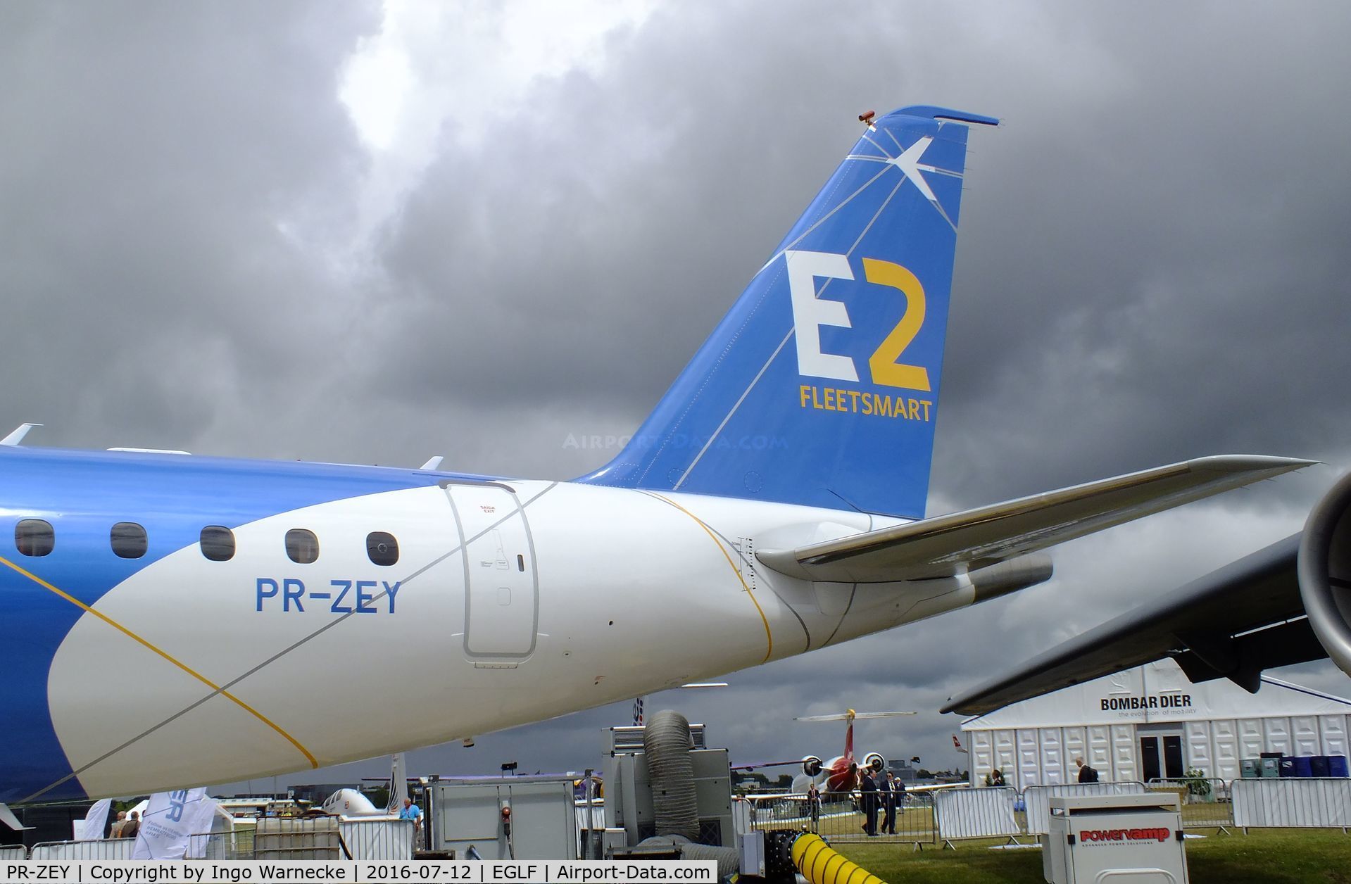 PR-ZEY, 2016 Embraer 190-E2 (ERJ-190-300) C/N 19020001, EMBRAER E190-E2 at Farnborough International 2016