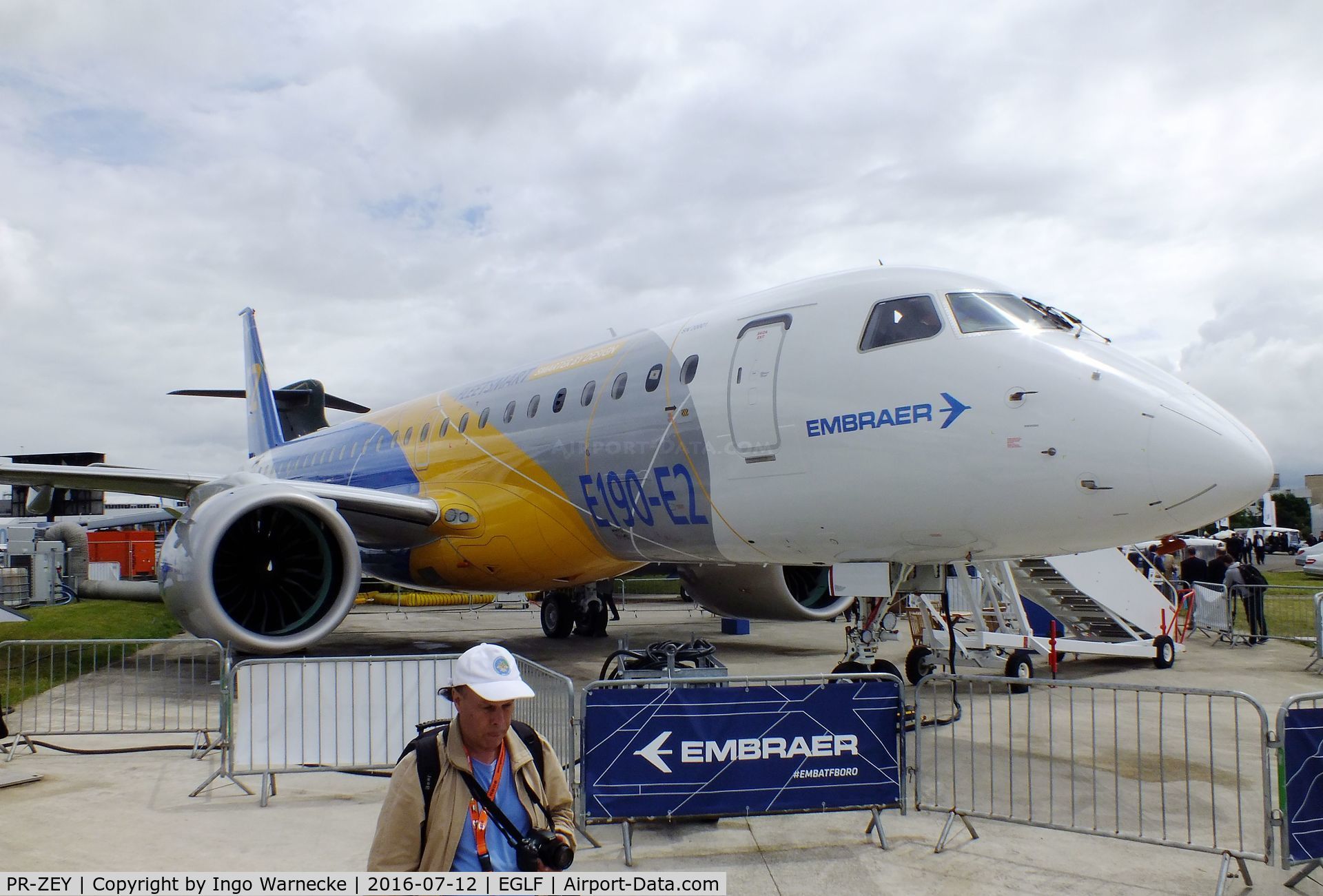 PR-ZEY, 2016 Embraer 190-E2 (ERJ-190-300) C/N 19020001, EMBRAER E190-E2 at Farnborough International 2016