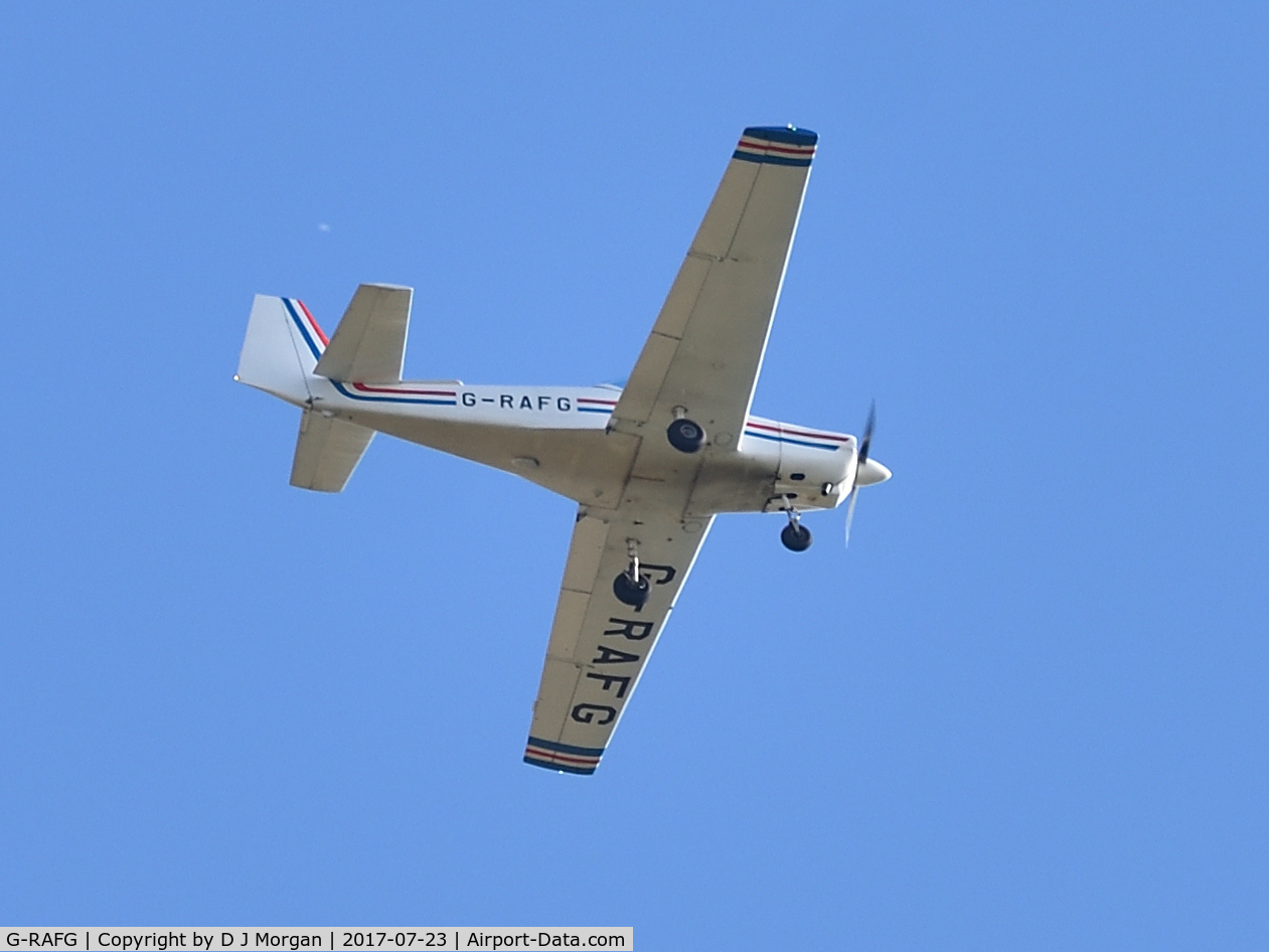 G-RAFG, 1989 Slingsby T-67C Firefly C/N 2076, Spotted overhead today in Oxfordshire - clear skies late afternoon