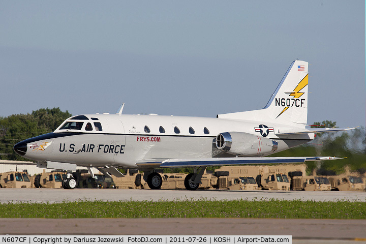 N607CF, 1976 North American NA-265-60 Sabreliner C/N 306-118, Rockwell International Corp NA-265-60 Lucky Devil CN 306-118, N607CF