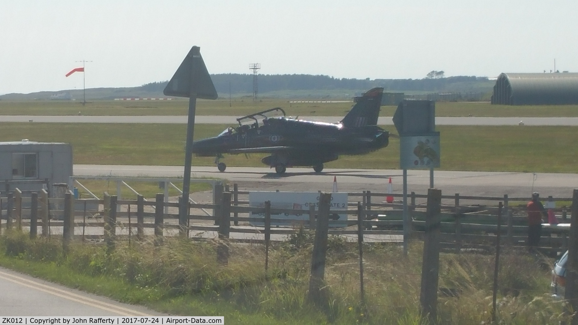ZK012, 2008 British Aerospace Hawk T2 C/N RT003/1241, On taxi after landing at RAF Valley