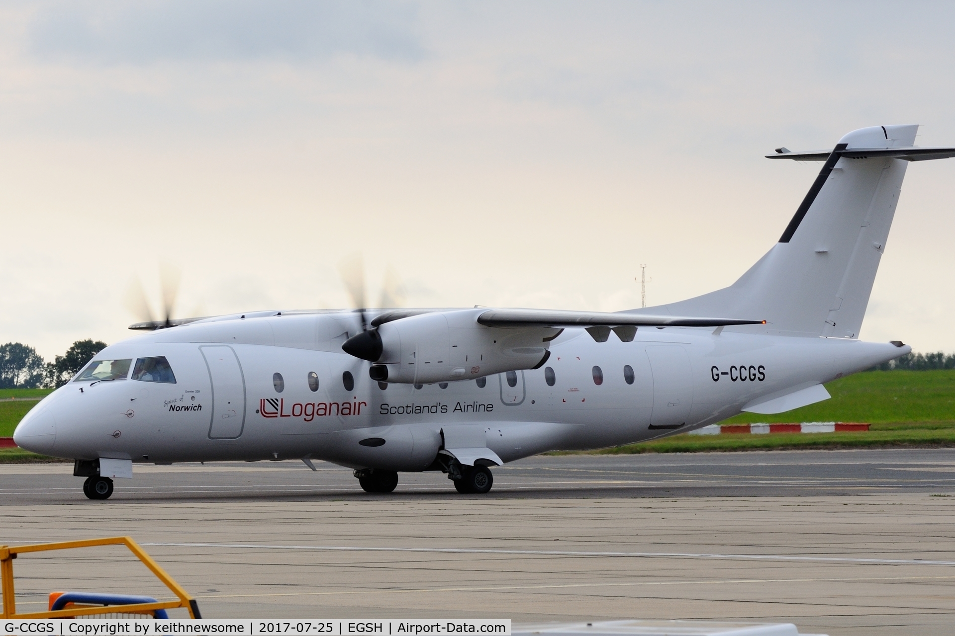 G-CCGS, 1998 Dornier 328-100 C/N 3101, Out of spray today, returning to stand this evening.