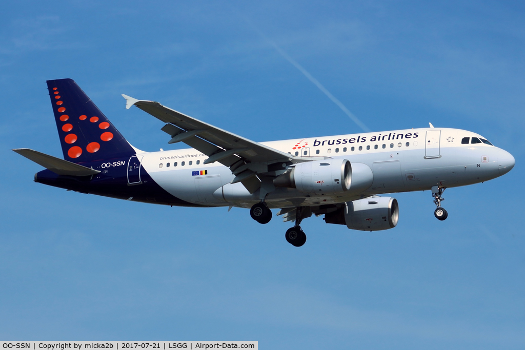 OO-SSN, 2003 Airbus A319-112 C/N 1963, Landing