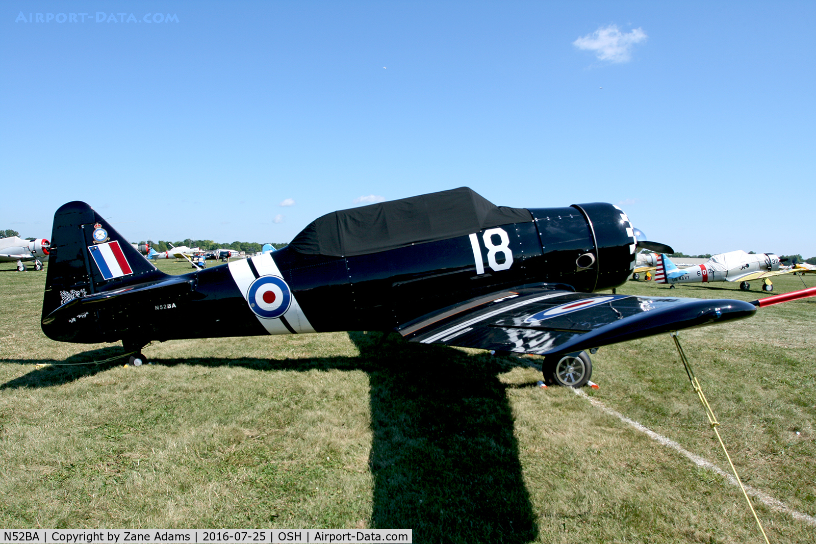 N52BA, 1941 North American/victoria Mnt Lt AT-6A Texan C/N 78-6680, At the 2016 EAA AirVenture - Oshkosh, Wisconsin