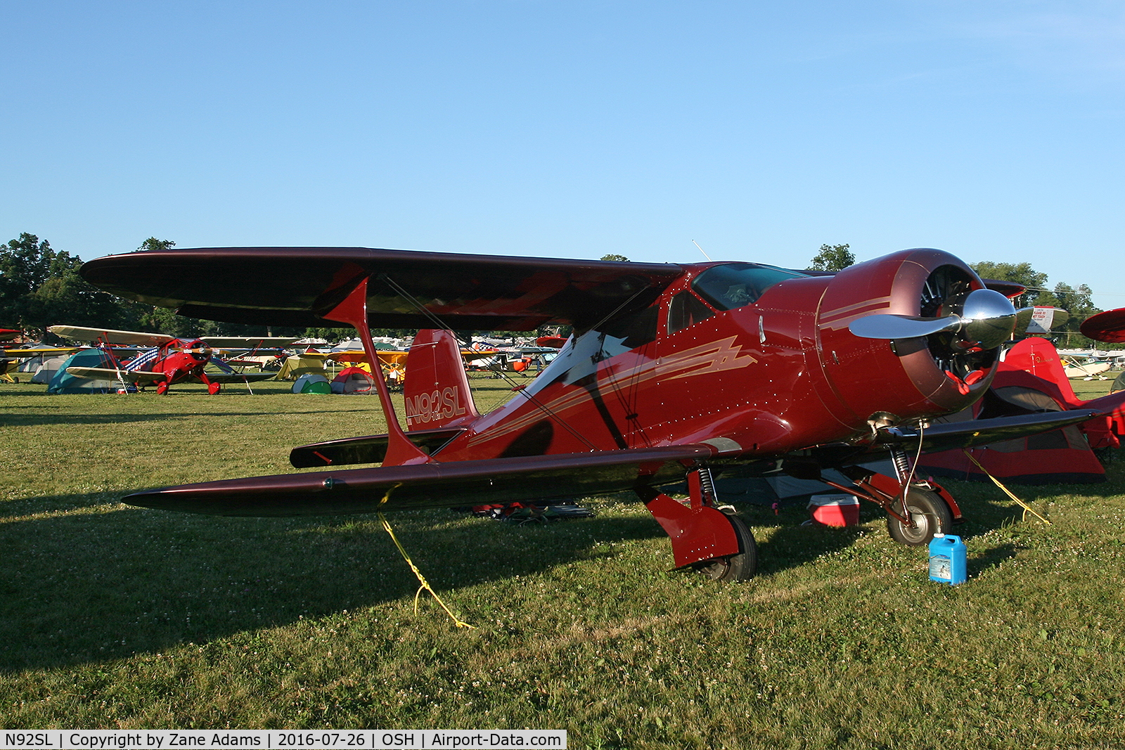N92SL, 1941 Beech D17S Staggerwing C/N 1029, At the 2016 EAA AirVenture - Oshkosh, Wisconsin