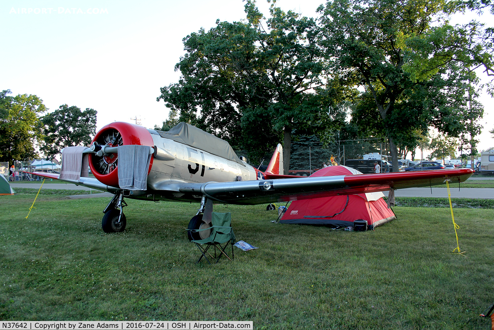 N37642, North American AT-6C Harvard IIA C/N 88-10560, At the 2016 EAA AirVenture - Oshkosh, Wisconsin