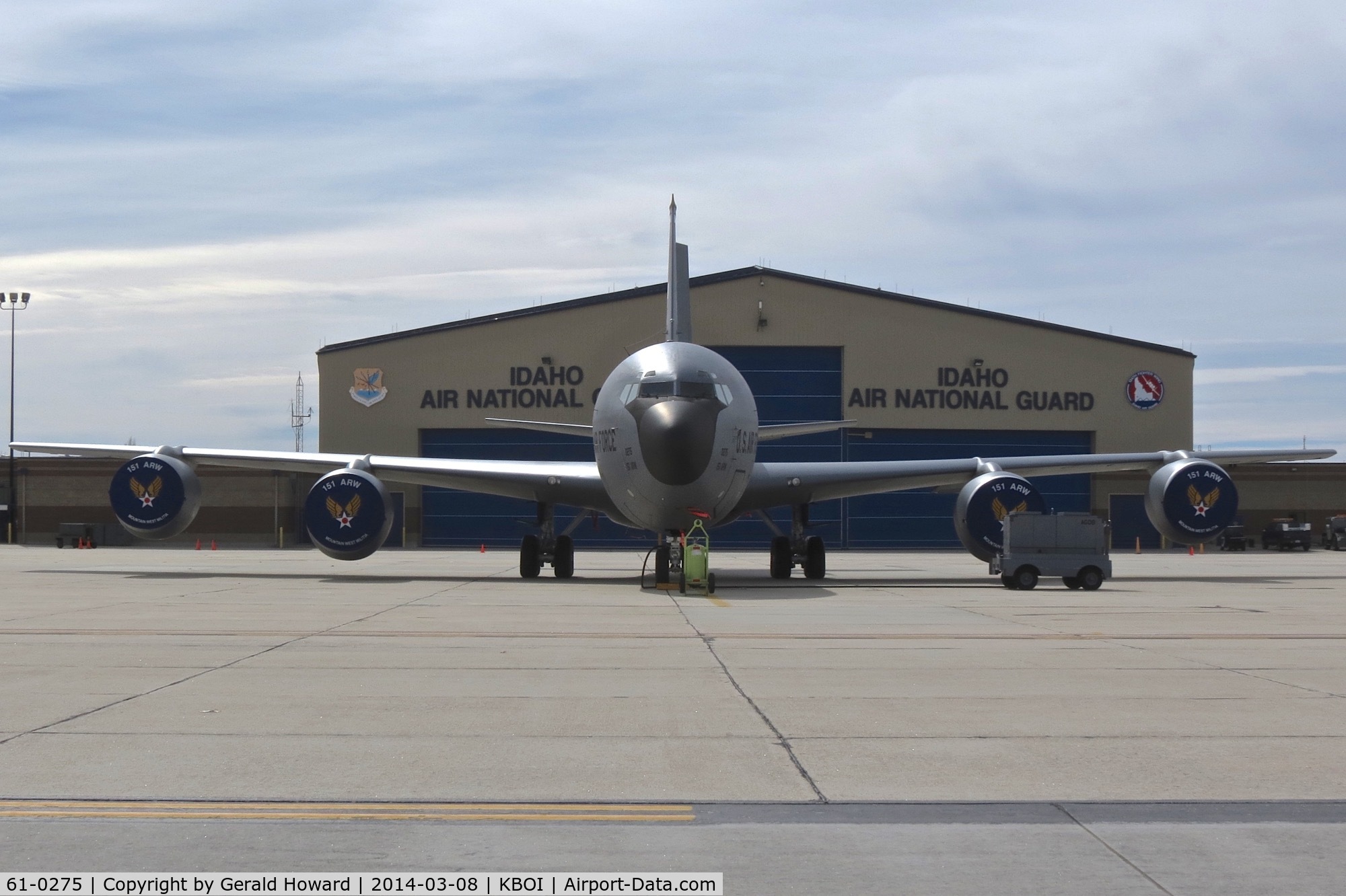 61-0275, 1961 Boeing KC-135R Stratotanker C/N 18182, Parked in the Idaho ANG ramp. 151st ARW, Utah ANG.