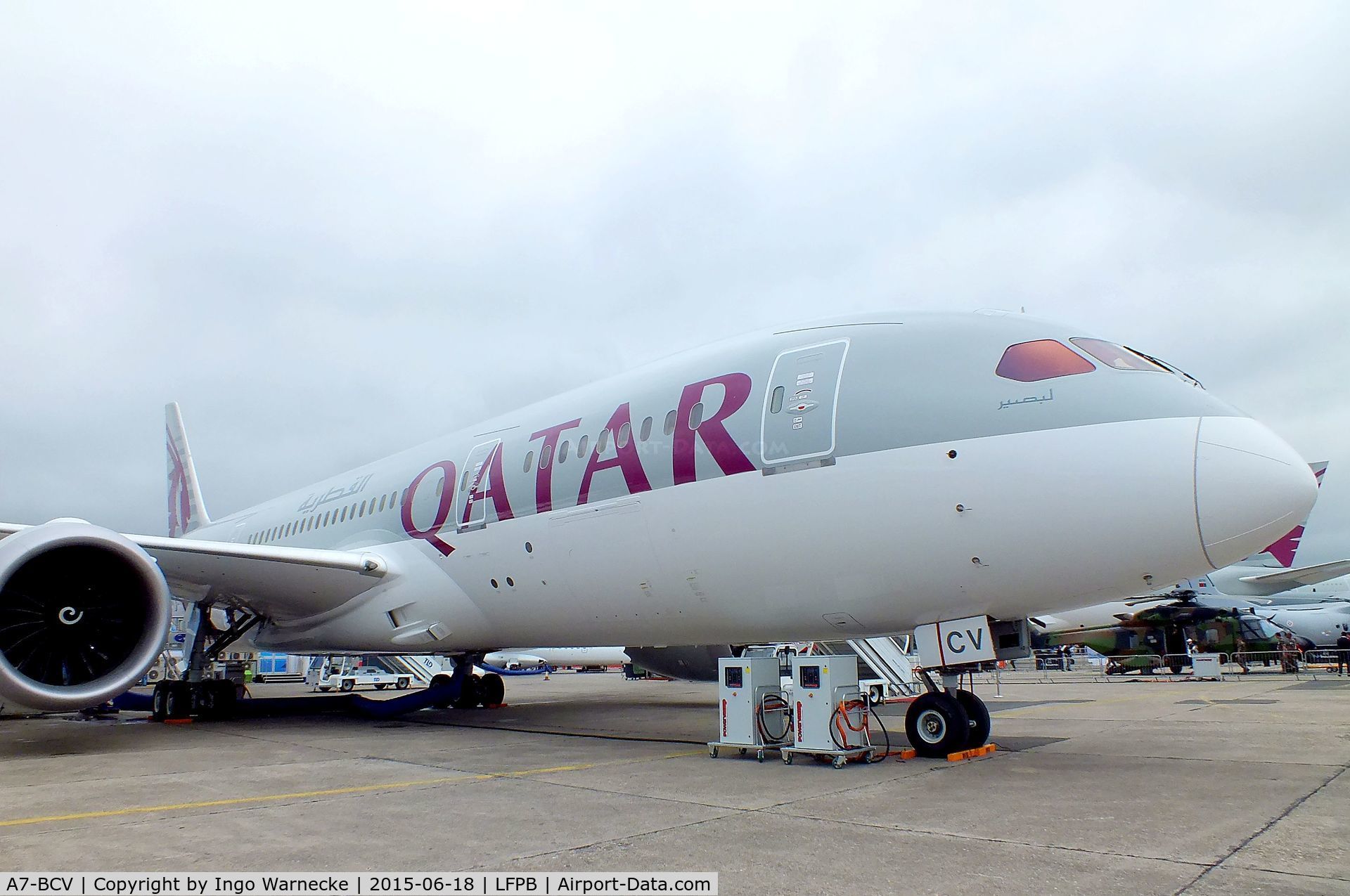 A7-BCV, 2015 Boeing 787-8 Dreamliner Dreamliner C/N 38340, Boeing 787-8 of Qatar Airways at the Aerosalon 2015, Paris