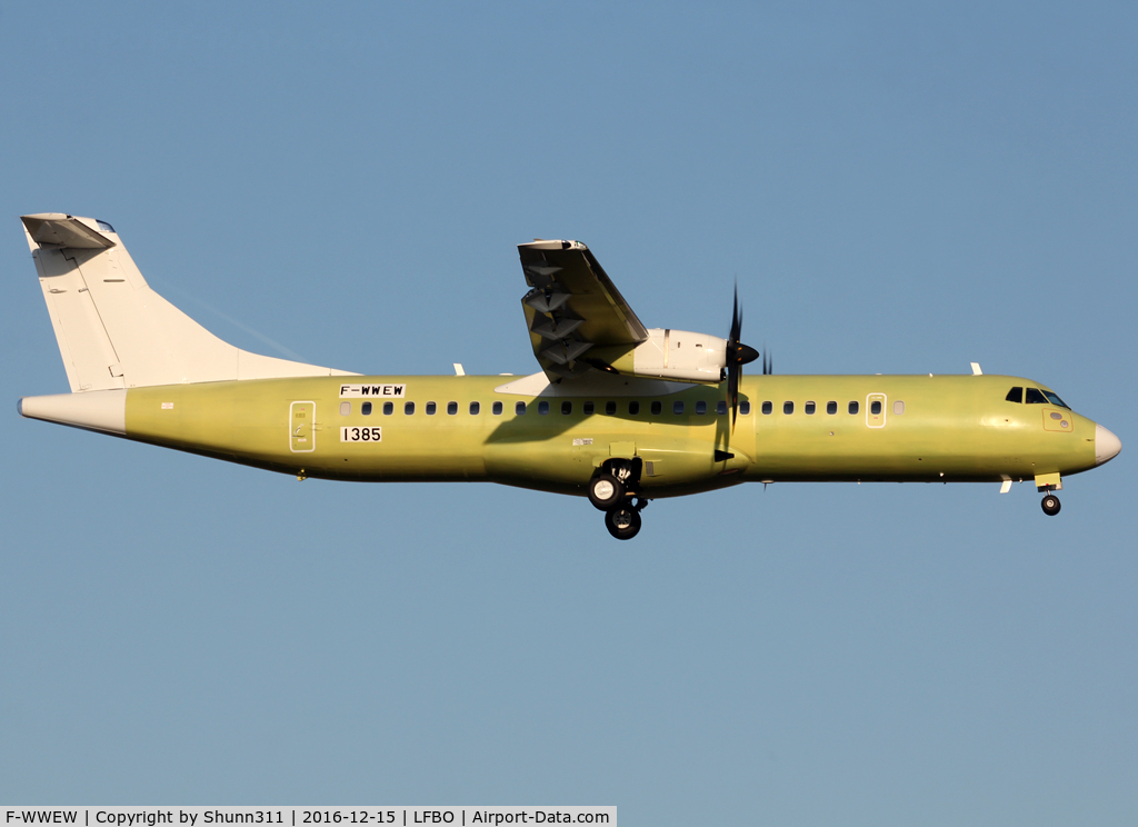 F-WWEW, 2016 ATR 72-600 C/N 1385, C/n 1385 - For TruJet