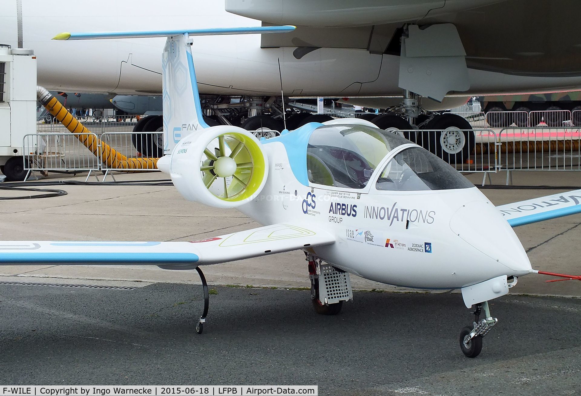 F-WILE, 2014 Airbus E-Fan C/N 001, Airbus E-Fan at the Aerosalon 2015, Paris