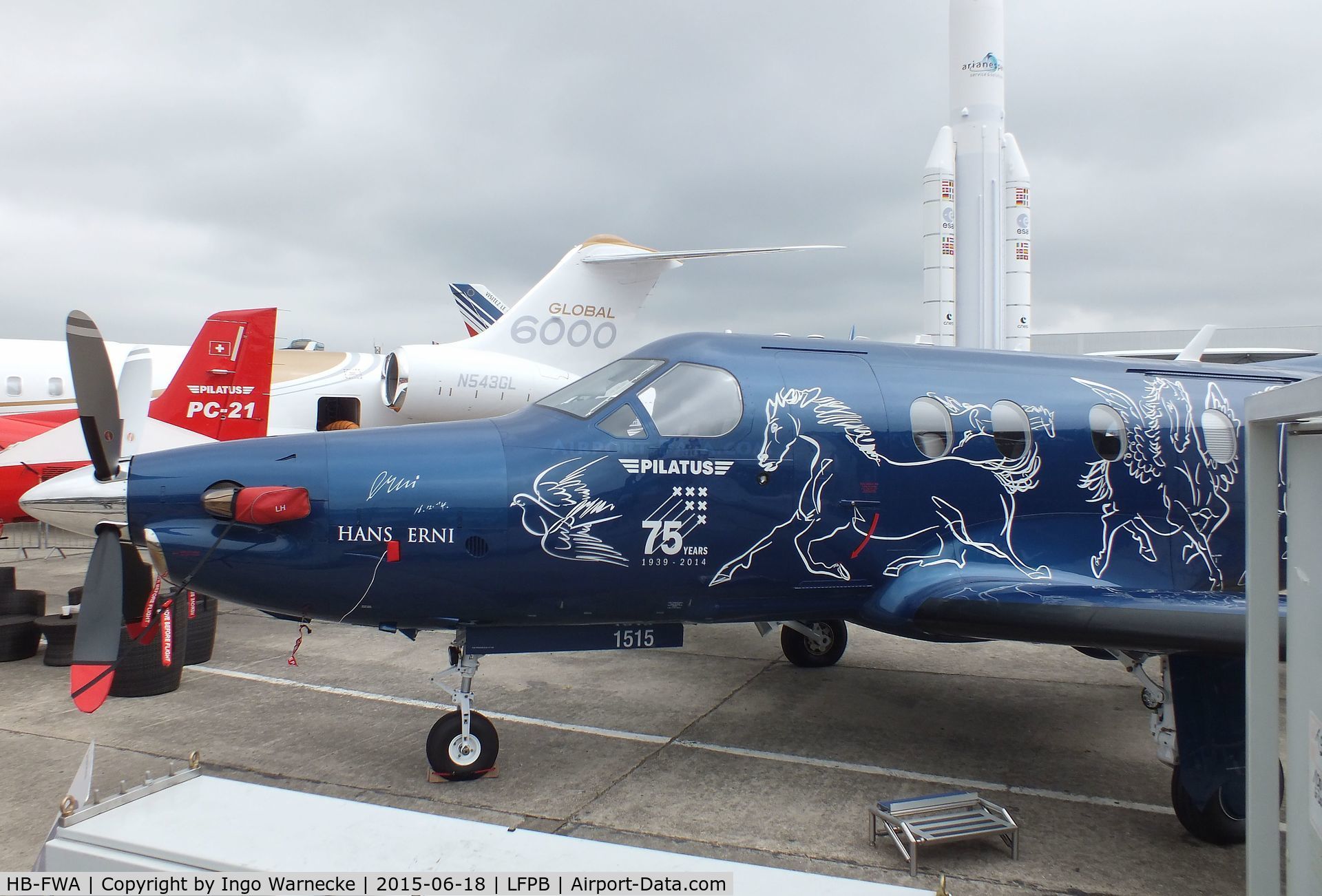 HB-FWA, 2015 Pilatus PC-12/47E C/N 1515, Pilatus PC-12/47E at the Aerosalon 2015, Paris