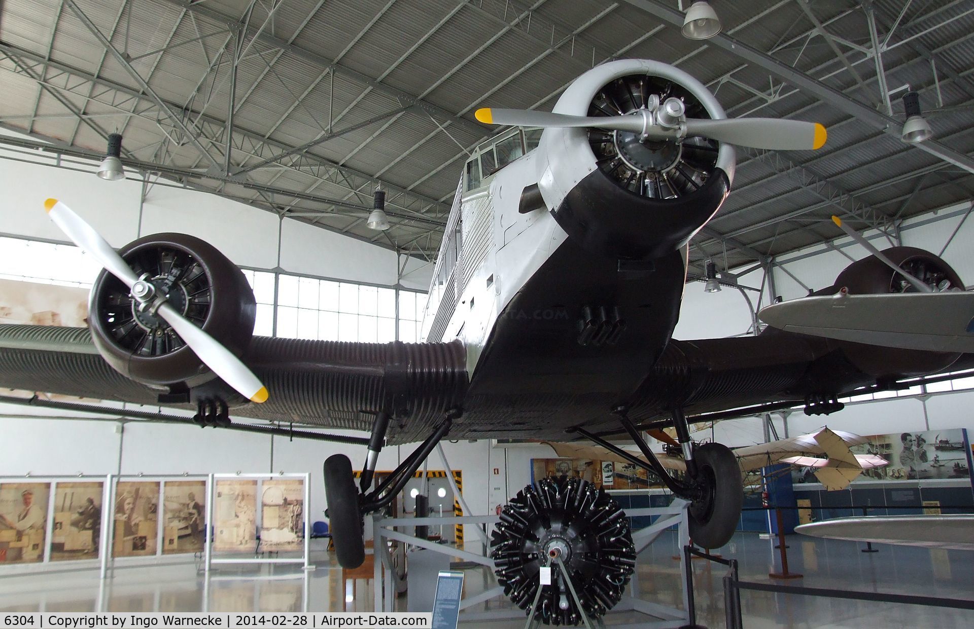 6304, Junkers Ju-52/3mg3e C/N 5661, Junkers Ju 52/3m g3e (converted to Pratt&Whitney engines) at the Museu do Ar, Sintra