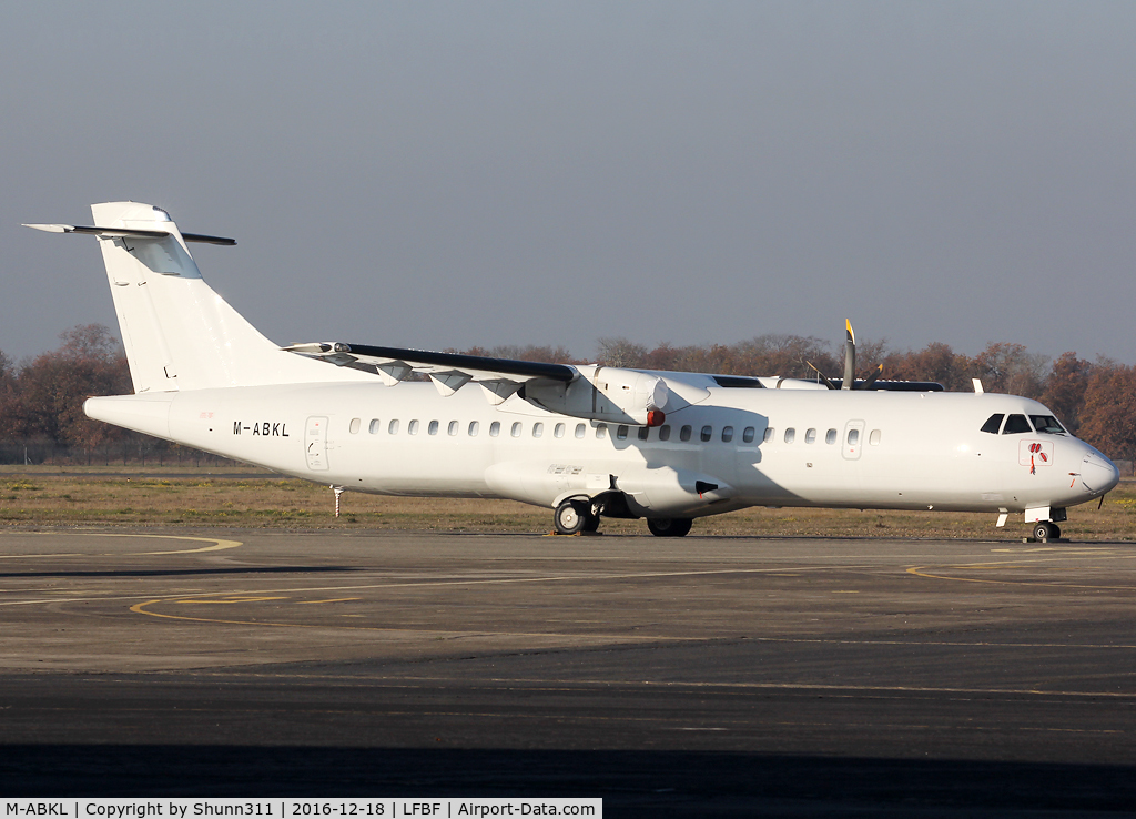 M-ABKL, 2012 ATR 72-600 (72-212A) C/N 1028, Stored @ LFBF without propellers and in all white c/s without titles
