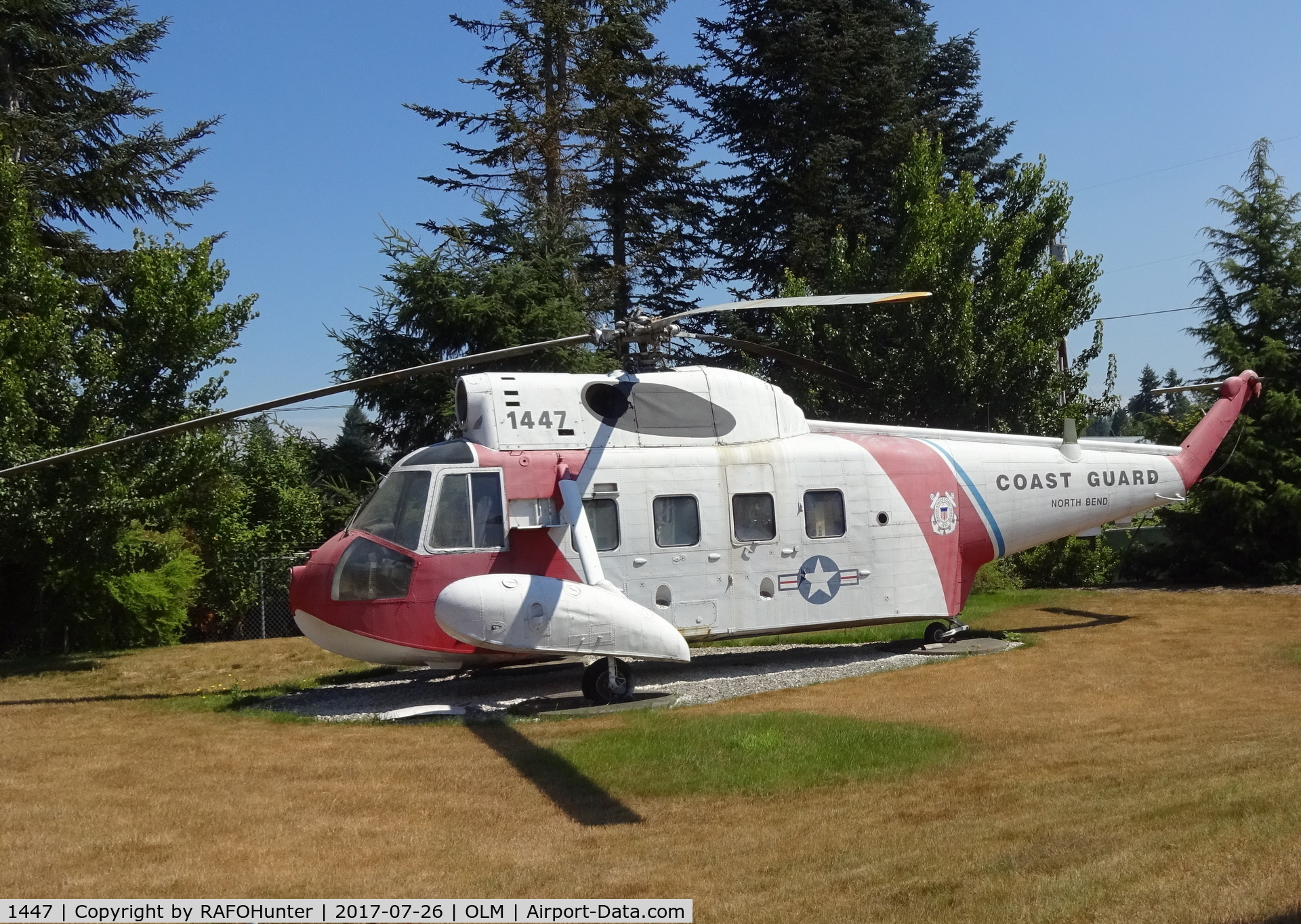 1447, 1968 Sikorsky HH-52A Sea Guard C/N 62.130, Sikorsky HH-52A Seaguard genuinely marked as Coast Guard 1447 North Bend.  MSN: 62130, Code: 46031