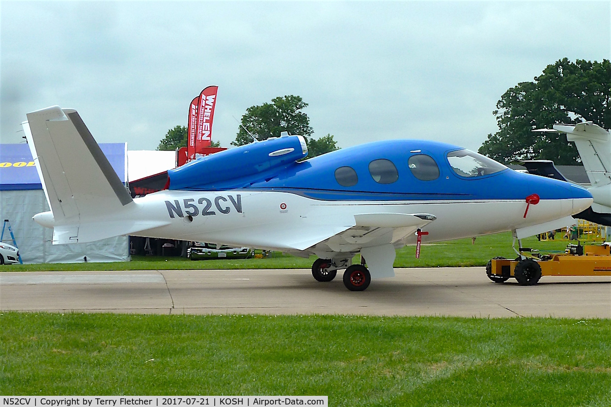 N52CV, 2017 Cirrus SF50 Vision C/N 0010, At 2017 EAA AirVenture at Oshkosh