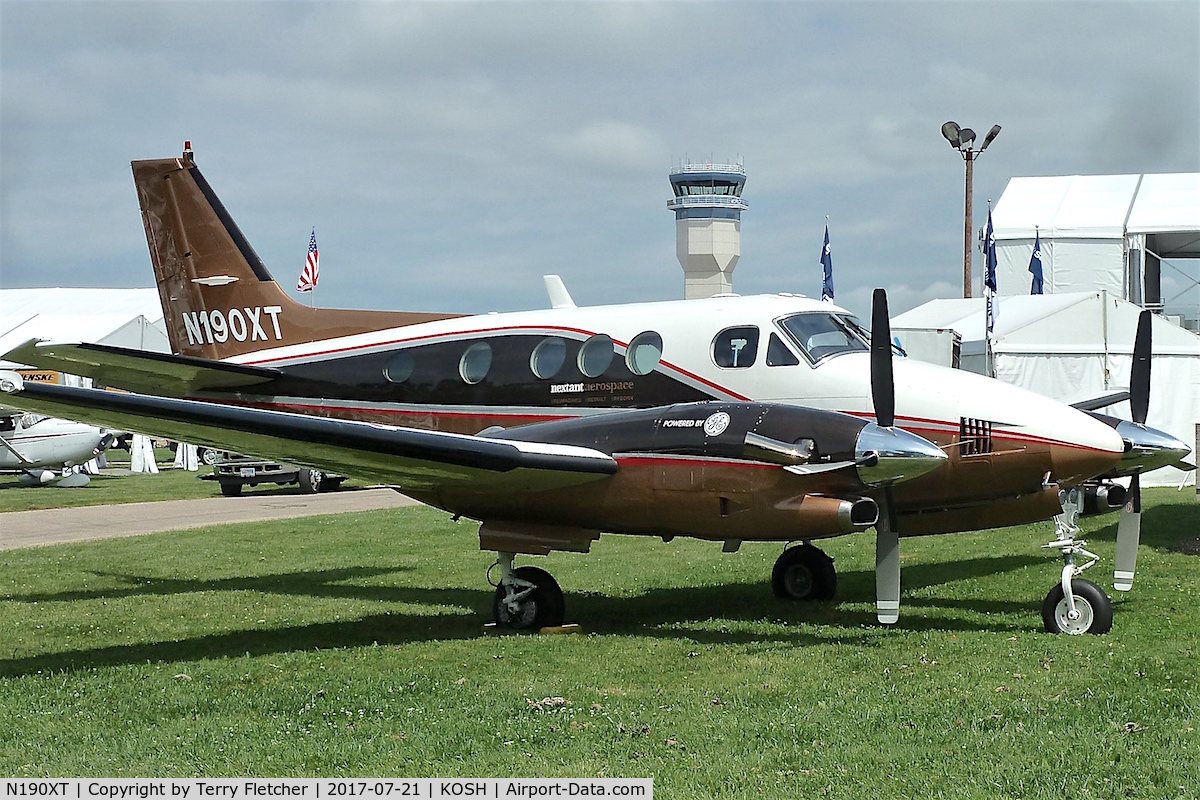 N190XT, 1984 Nextant (Beech) G90XT (C90A) King Air C/N LJ-1066, At 2017 EAA AirVenture at Oshkosh