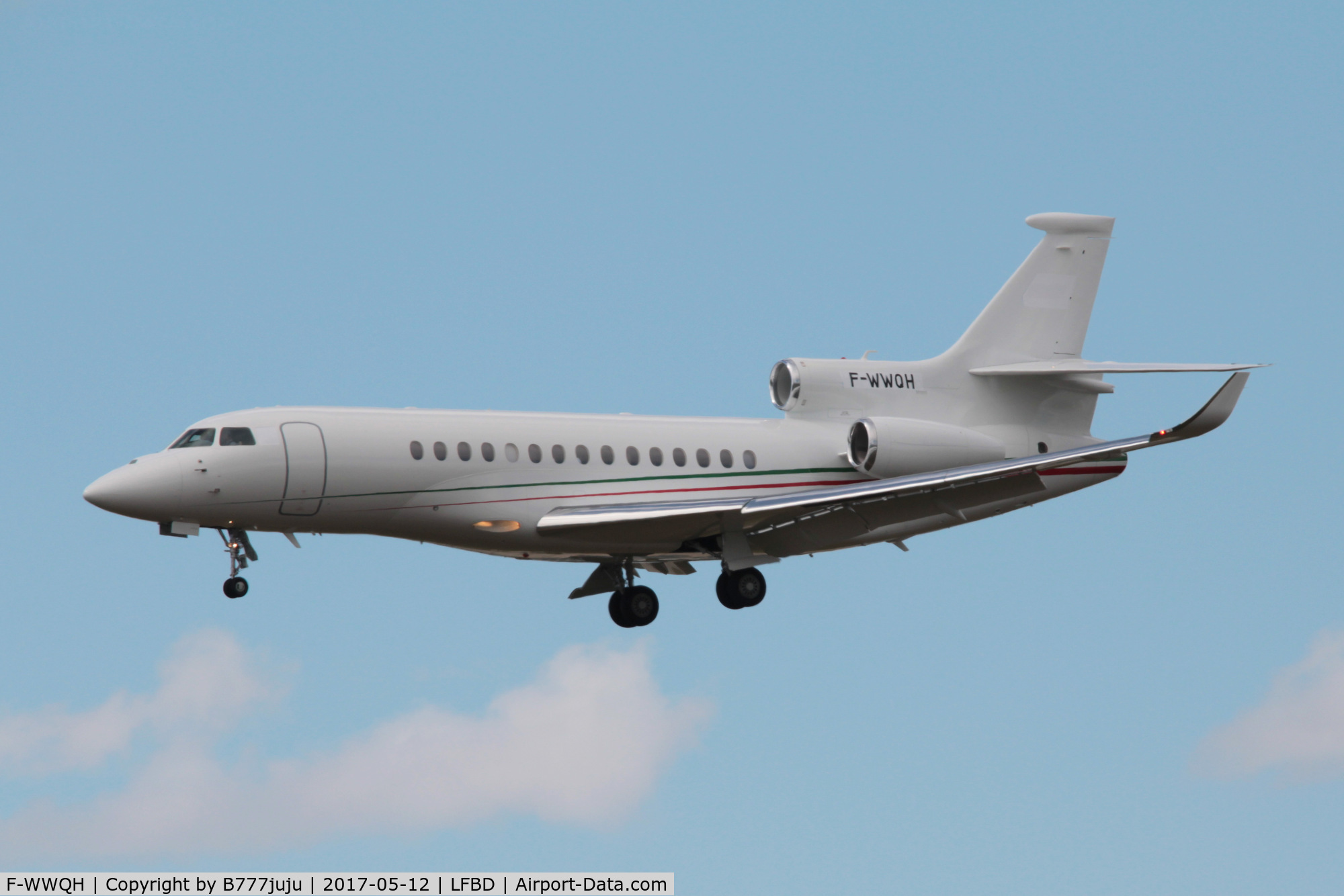 F-WWQH, 2017 Dassault Falcon 8X C/N 408, test flight before delivery