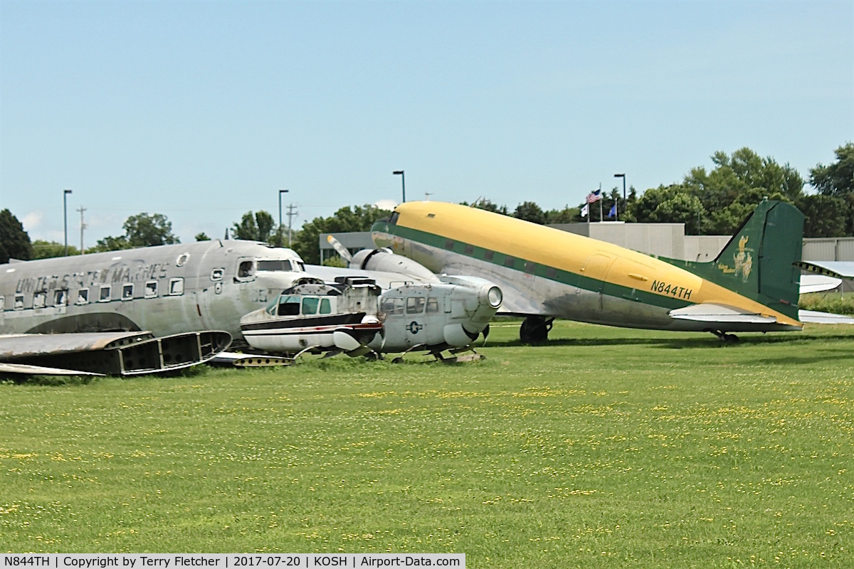 N844TH, 1944 Douglas DC3C-S1C3G (C-47A) C/N 13070, In Baslers yard at Oshkosh