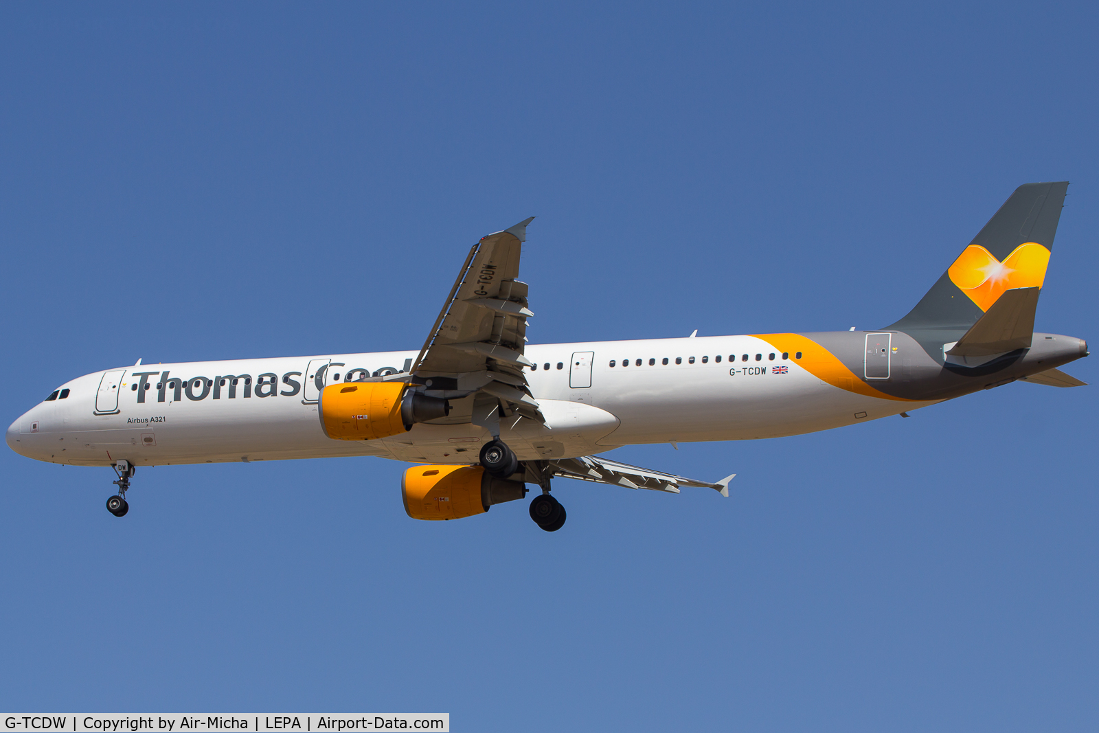 G-TCDW, 2003 Airbus A321-211 C/N 1921, Thomas Cook Airlines