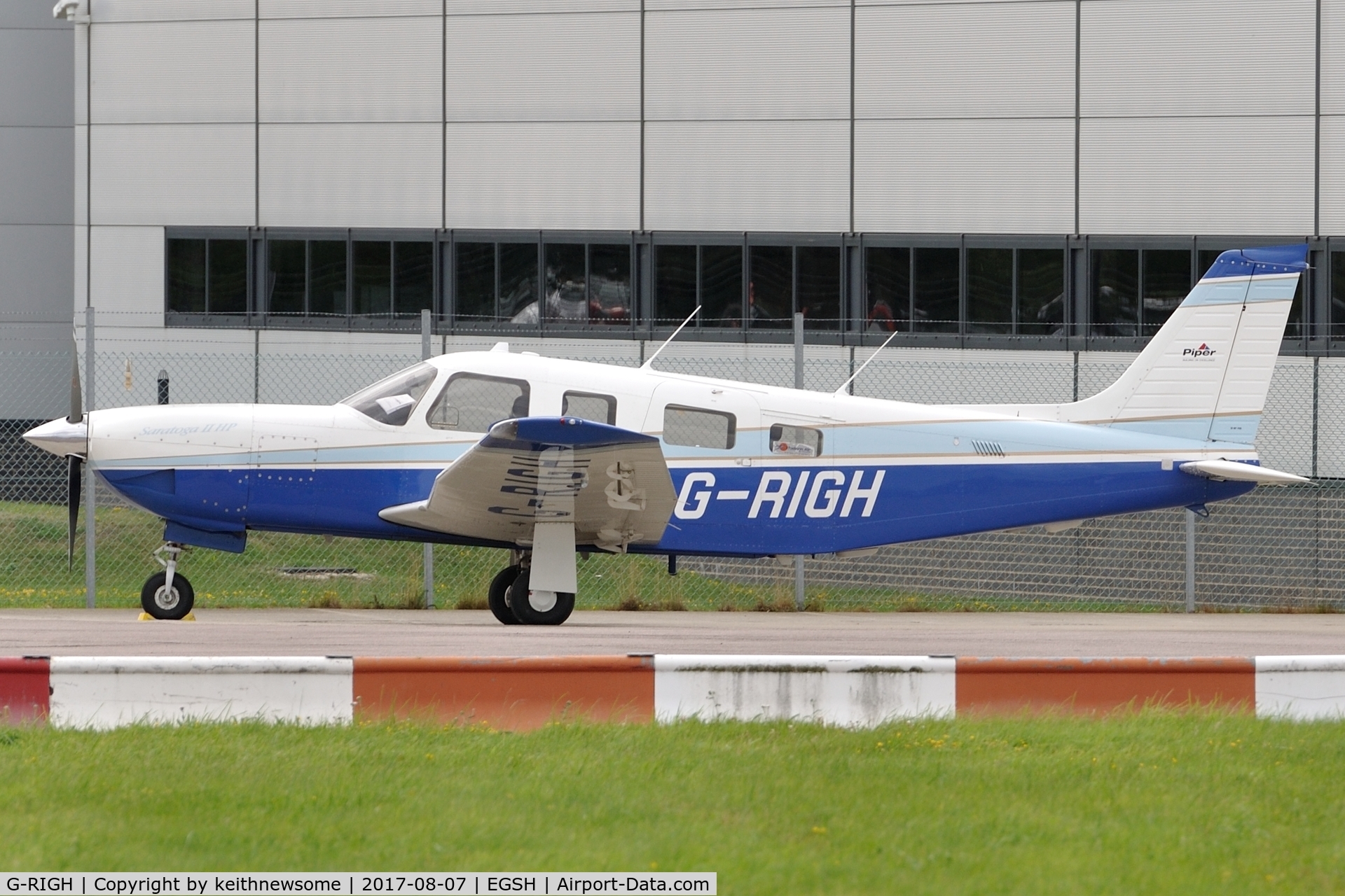 G-RIGH, 1998 Piper PA-32R-301 Saratoga II HP C/N 3246123, Return Visitor.