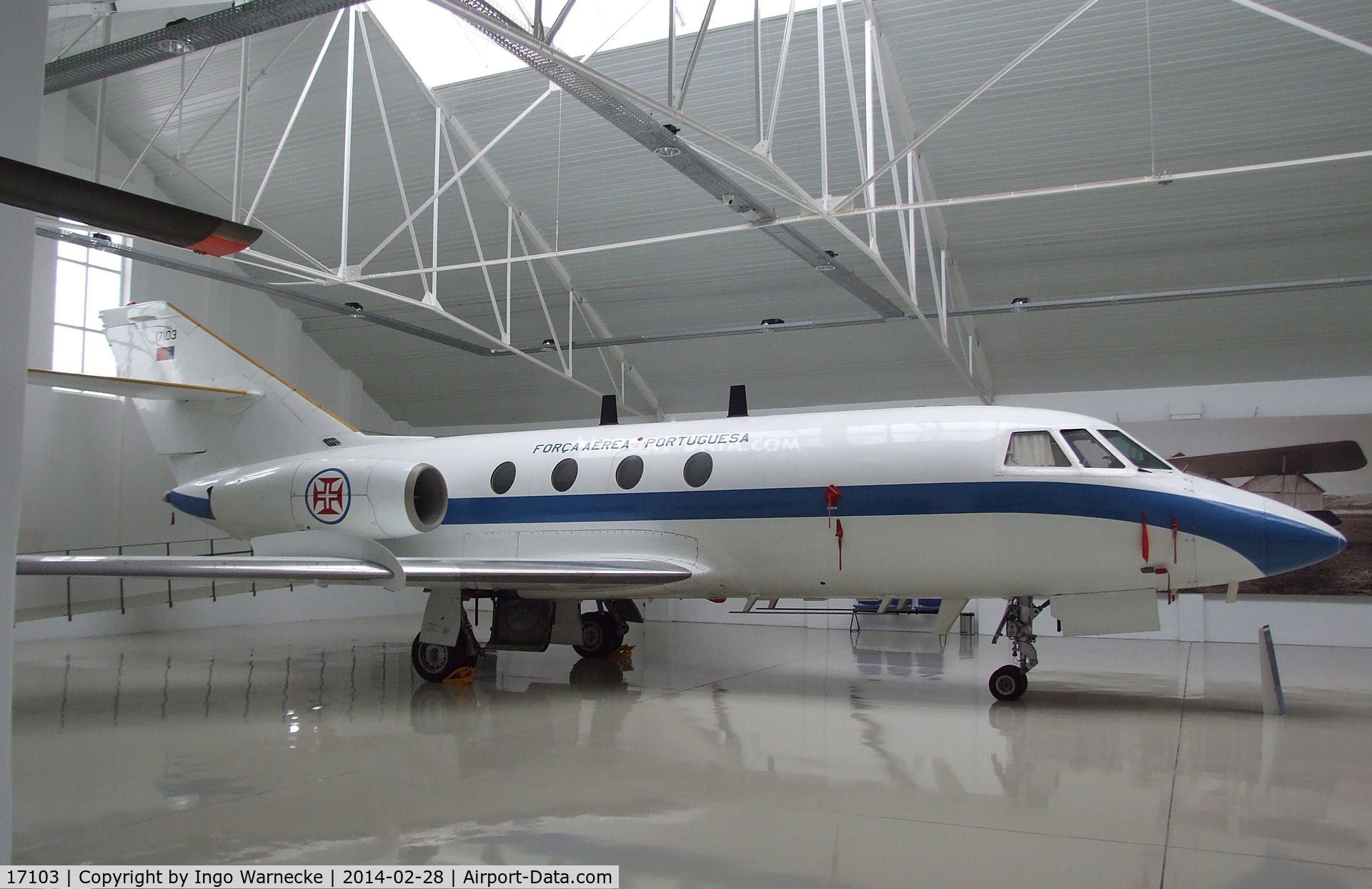 17103, 1969 Dassault Falcon (Mystere) 20DC C/N 217, Dassault Mystere / Falcon 20DC at the Museu do Ar, Sintra