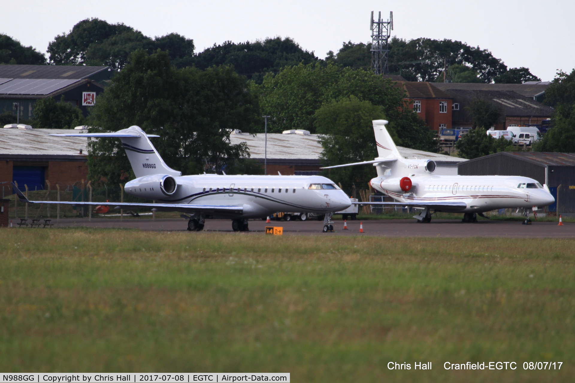 N988GG, 1998 Bombardier BD-700-1A10 Global Express C/N 9009, at Cranfield