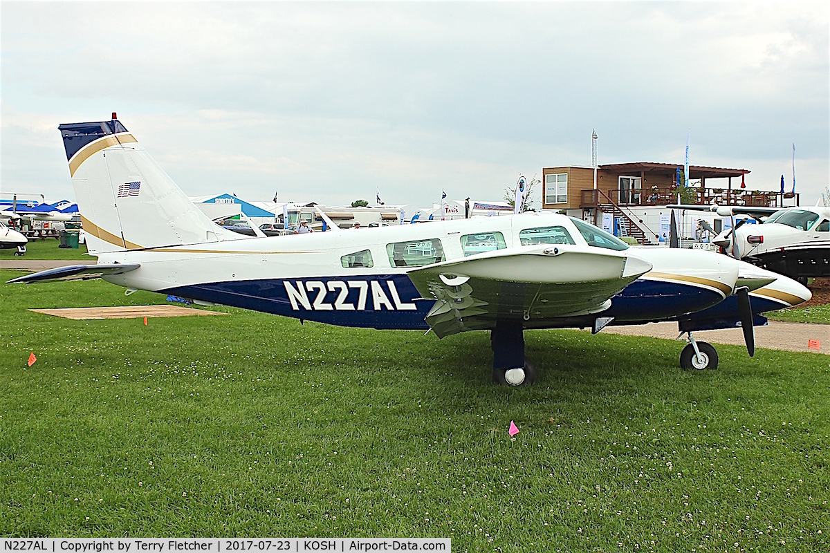 N227AL, 1975 Piper PA-34-200T Seneca II C/N 34-7670028, Displayed at the 2017 EAA Airventure at Oshkosh