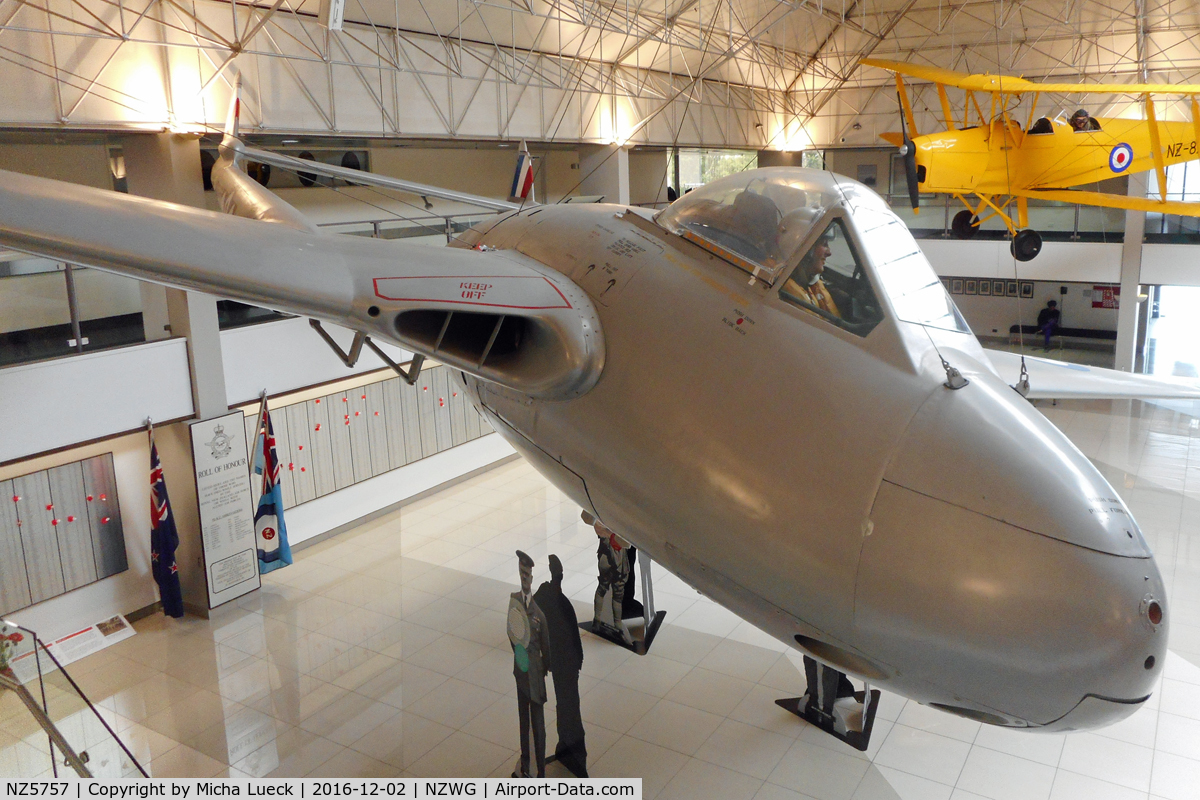 NZ5757, De Havilland DH-100 Vampire FB.5 C/N WA311, At the Air Force Museum in Christchurch