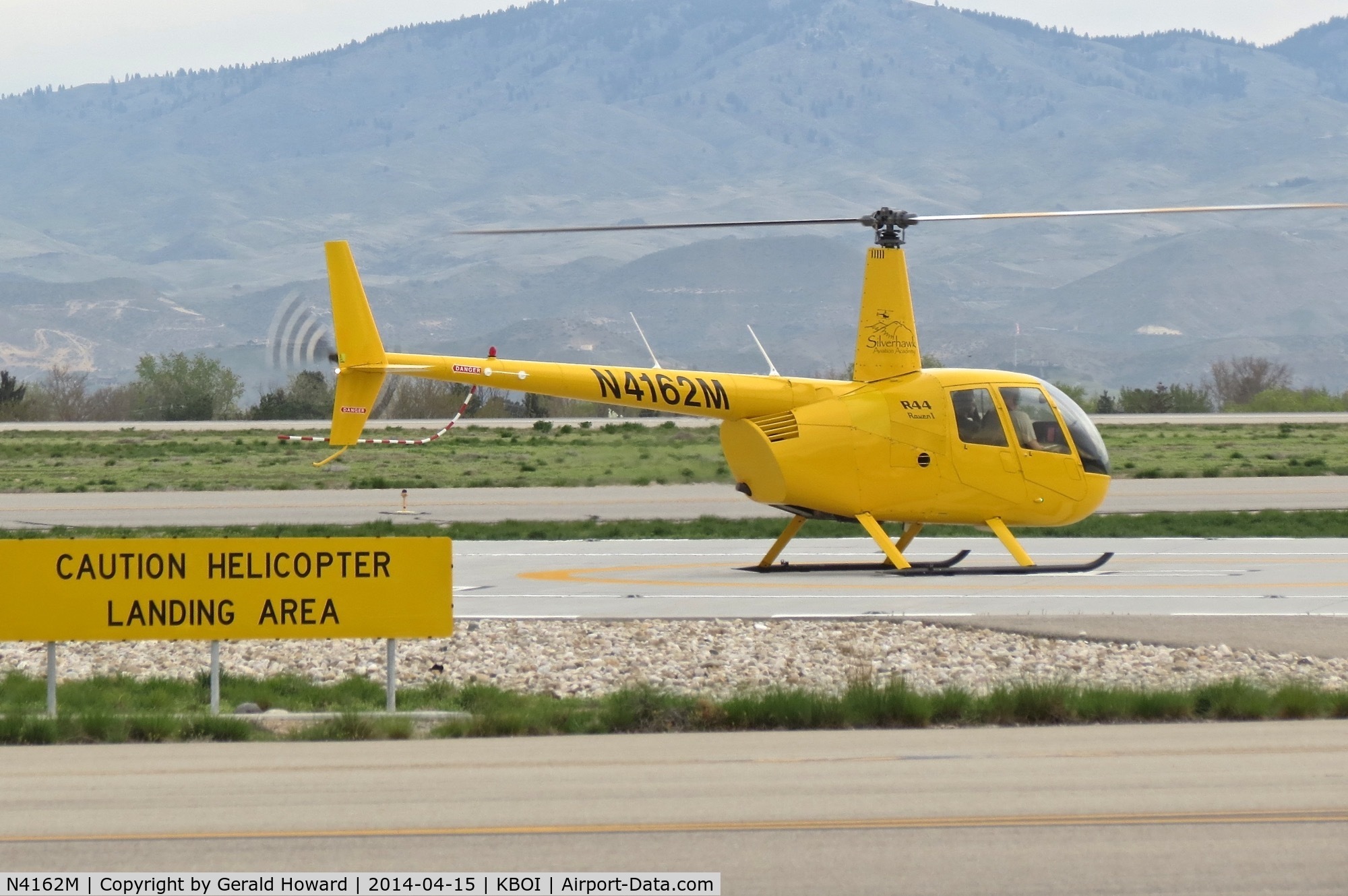 N4162M, 2008 Robinson R44 C/N 1877, On south Helicopter pad.