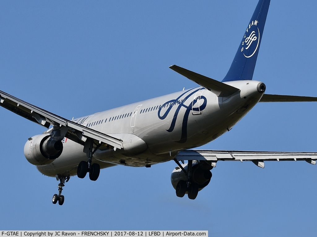 F-GTAE, 1998 Airbus A321-211 C/N 0796, Air France (SkyTeam Livery) AF7622 from Paris CDG landing runway 23