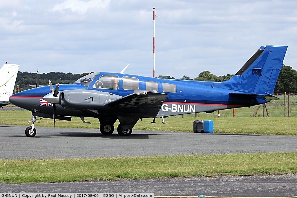 G-BNUN, 1980 Beech 58PA Baron C/N TJ-256, Visiting aircraft.Ex:-N6732Y.