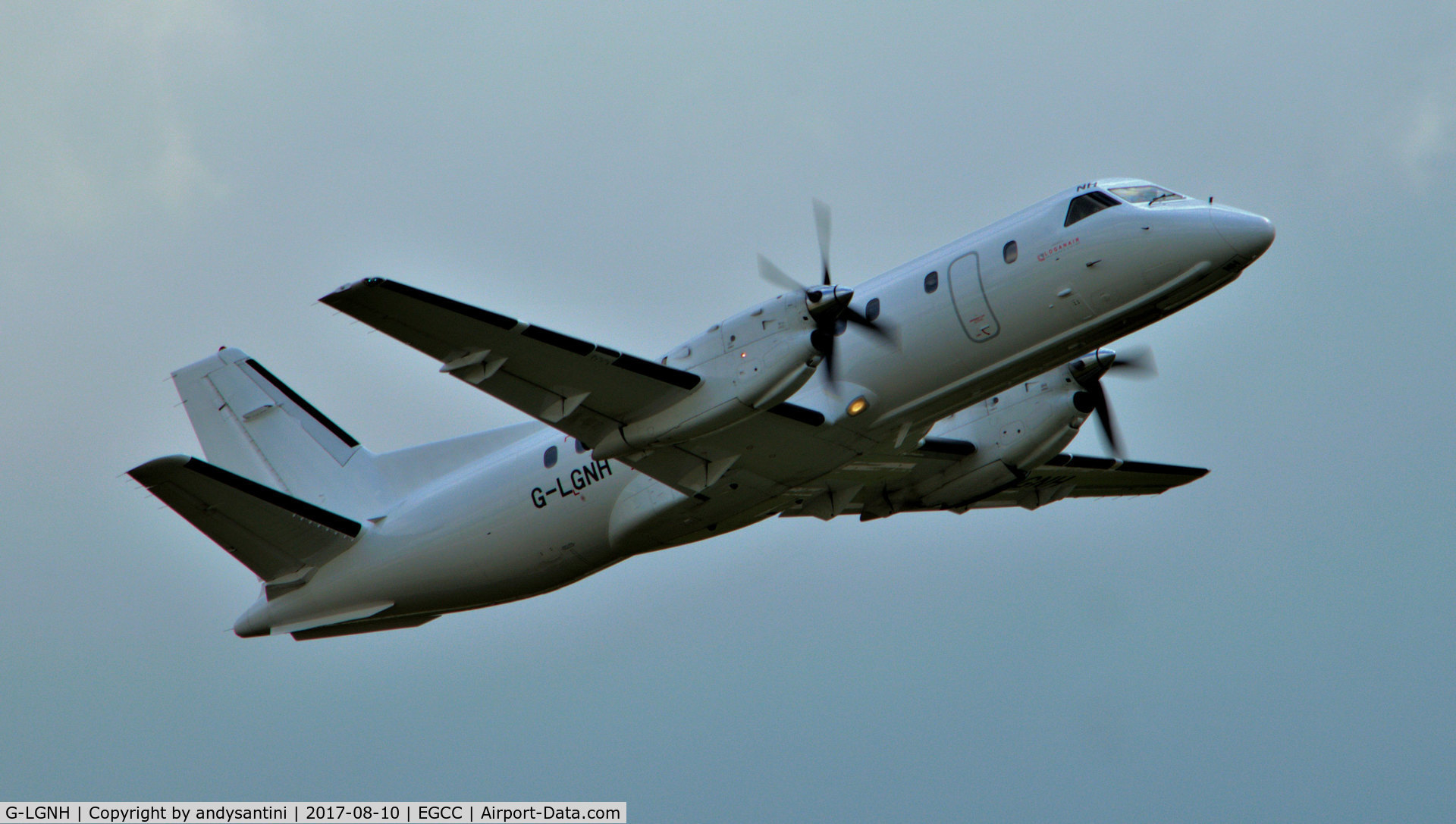 G-LGNH, 1993 Saab SF340B C/N 340B-333, just taken off from egcc uk