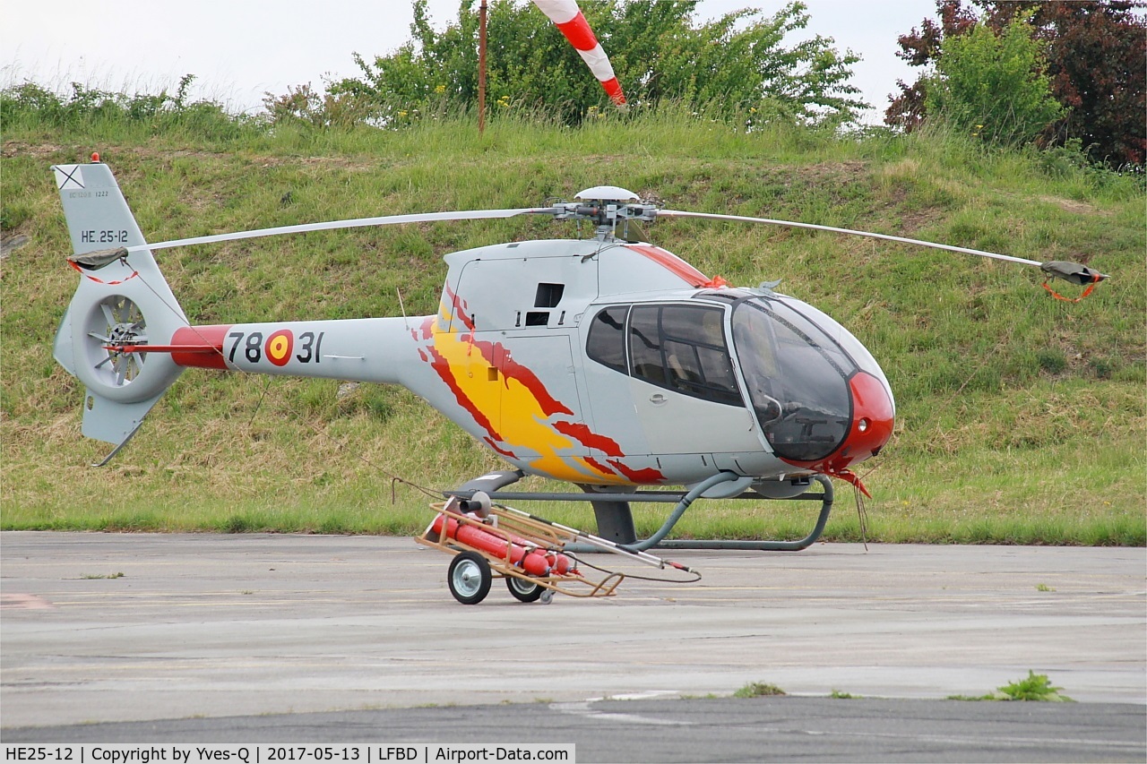 HE25-12, 2001 Eurocopter EC-120B Colibri C/N 1222, Spanish ASPA Team Eurocopter EC-120B Colibri, Flight line, Bordeaux-Mérignac Air Base 106 (LFBD-BOD) Open day 2017