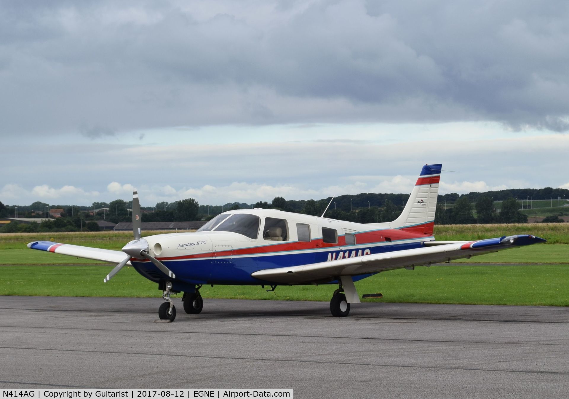 N414AG, 2000 Piper PA-32R-301T Turbo Saratoga C/N 3257184, At Gamston