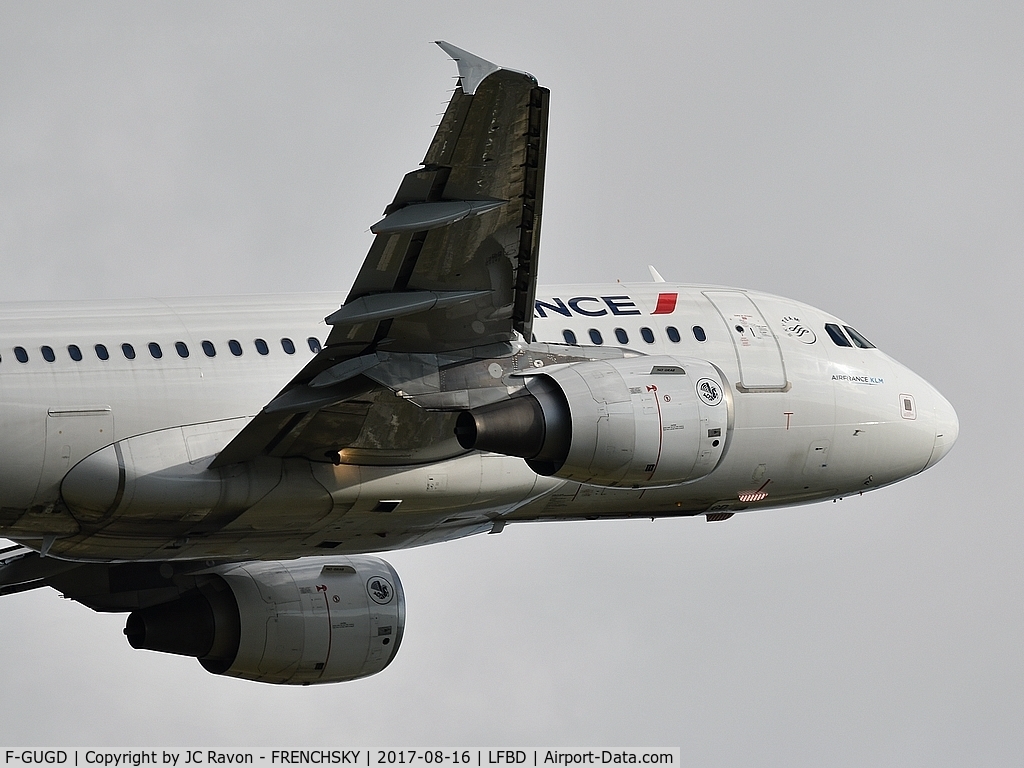 F-GUGD, 2003 Airbus A318-111 C/N 2081, AF7637 take off runway 23 to Paris CDG
