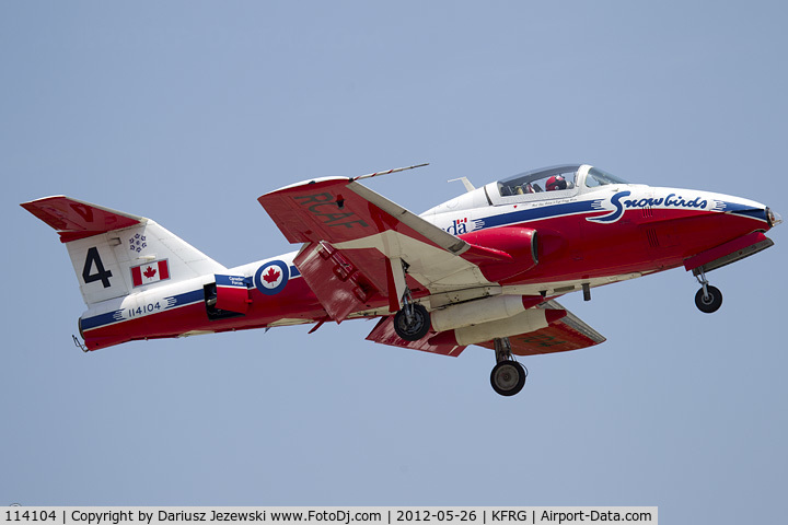 114104, Canadair CT-114 Tutor C/N 1104, CAF CT-114 Tutor 114104 C/N 1104 from Snowbirds Demo Team 15 Wing CFB Moose Jaw, SK
