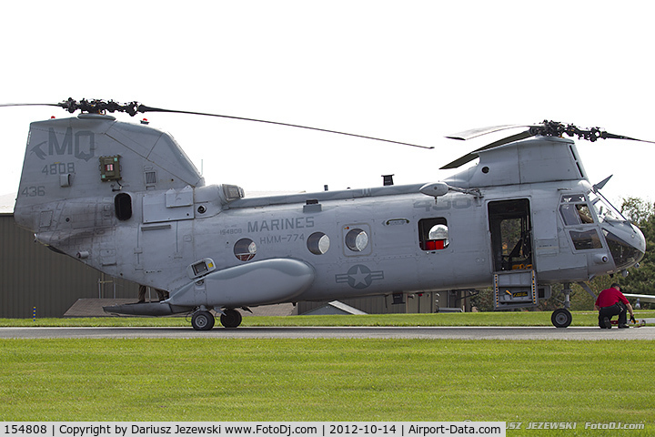 154808, Boeing Vertol CH-46E Sea Knight C/N 2415, CH-46D Sea Knight 154808 MQ-436 from HMM-774 