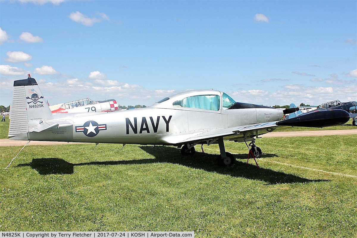 N4825K, 1949 Ryan Navion C/N NAV-4-1825, At 2017 EAA Airventure at Oshkosh