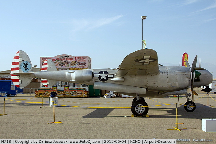 N718, 1944 Lockheed P-38L C/N 8187, Lockheed P-38L Lightning C/N 8187, N718