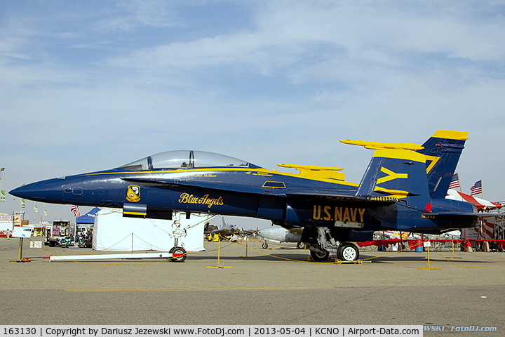 163130, McDonnell Douglas F/A-18A-21-MC Hornet C/N 0539/A448, F/A-18B Hornet 163130 C/N 0150 from Blue Angels Demo Team  NAS Pensacola, FL