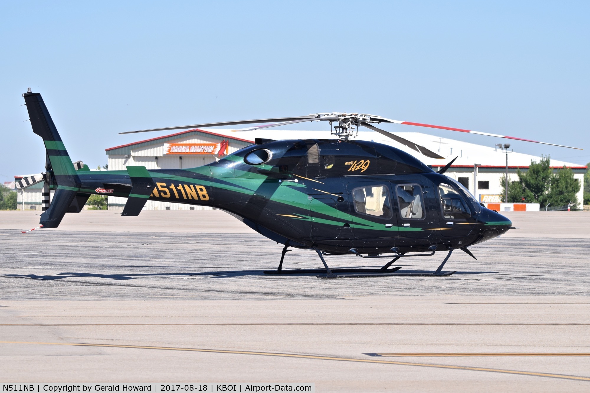 N511NB, 2011 Bell 429 GlobalRanger C/N 57057, Parked on north GA ramp.