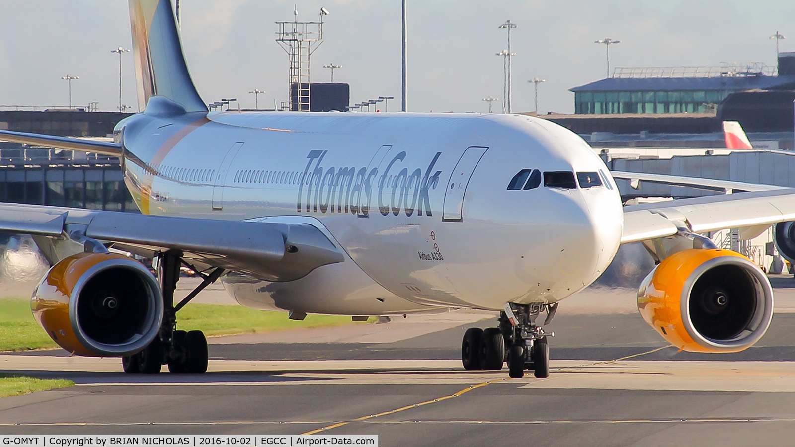 G-OMYT, 1999 Airbus A330-243 C/N 301, Taxiing for departure From Manchester UK.